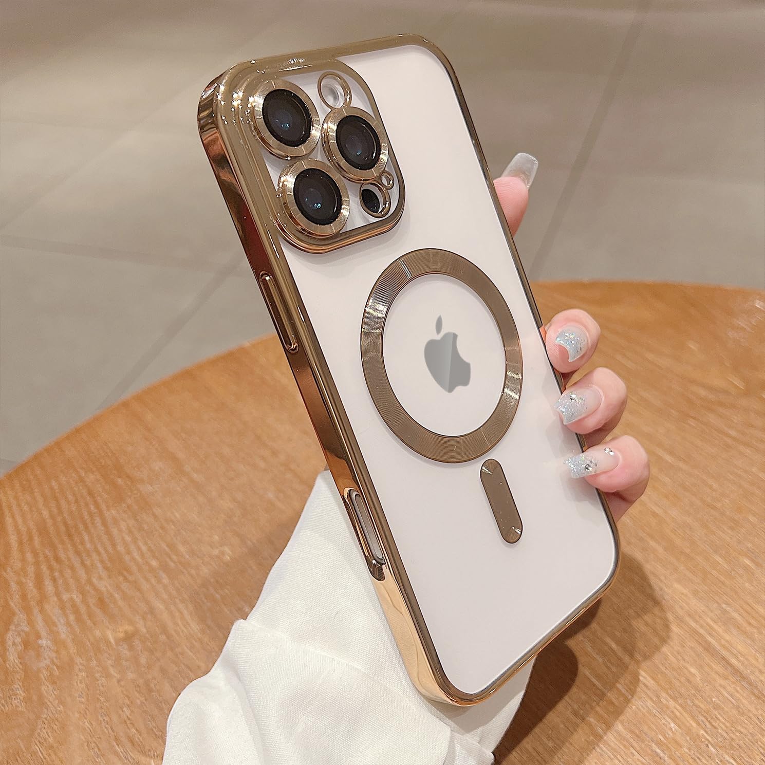 Misscase For Iphone 16 Pro Magsafe Case With Camera Lens Protector,Full Protection Clear Magnetic Case Compatible With Magsafe E