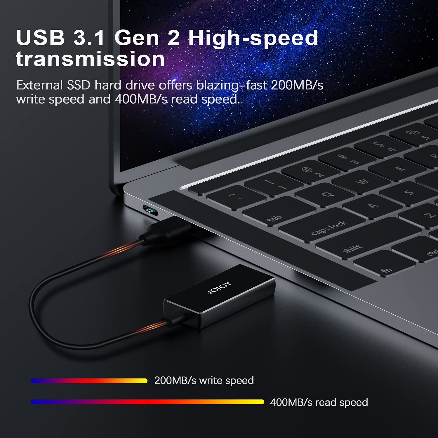Joiot Portable Ssd External Solid State Drive 120Gb Hard Drive, Usb 3.1 Type C External Ssd   400Mb/S Data Transfer, Mini Alumin