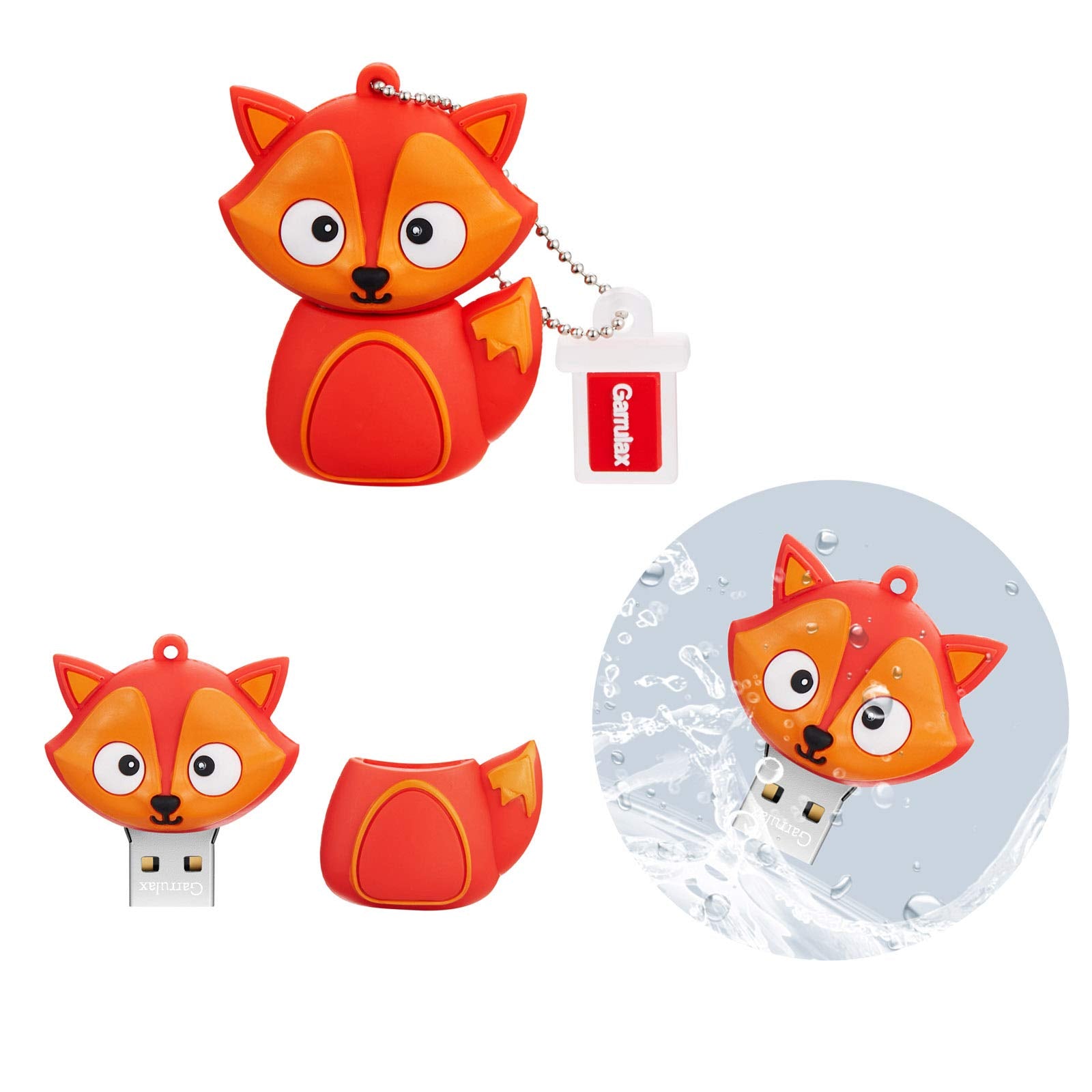 Garrulax Usb Flash Drive, 32Gb Usb2.0 Cute Shape Lovely Usb Memory Stick Date Storage Pendrive Thumb Drives (32Gb, 5Xanimals)