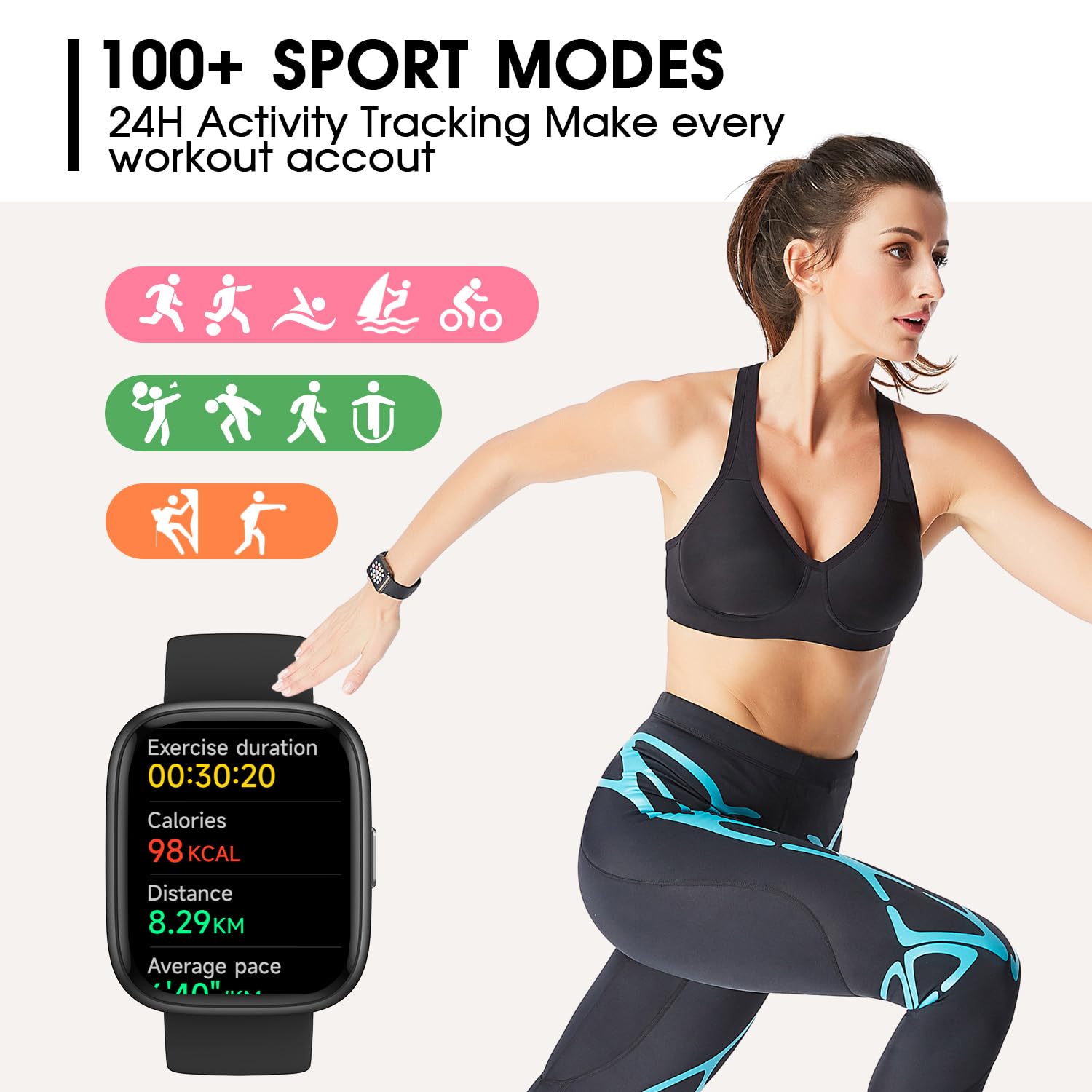 Smart Watch For Men Women Alexa Built-In 1.83'' Fitness Tracker Smart Watch For Iphone Android Compatible, Ip68 Waterproof Smart