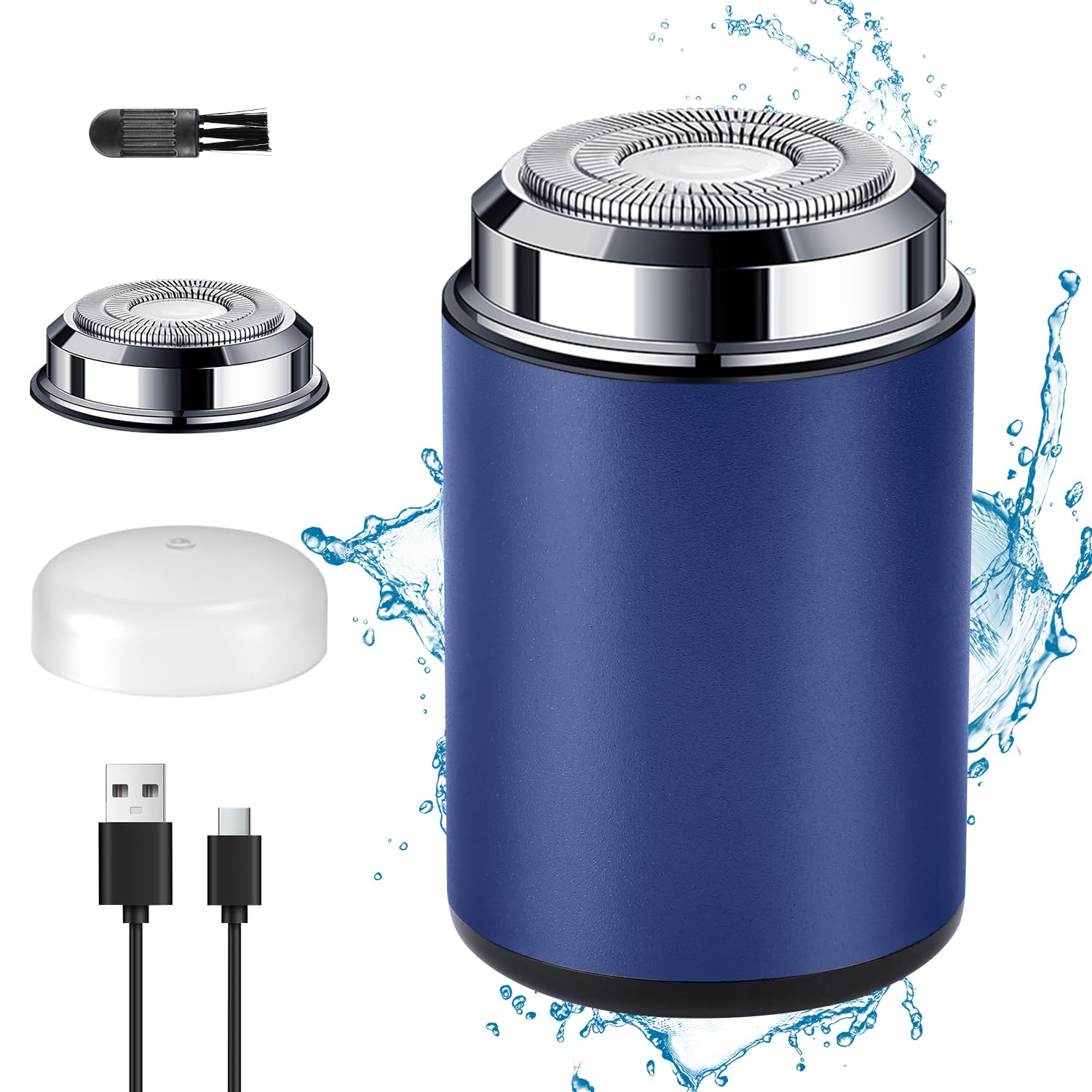 Rechargeable Electric Shaver For Men,2025 New Mini Electric Shavers Portable,Pocket Size Washable Electric Razor,Double Ring Mag