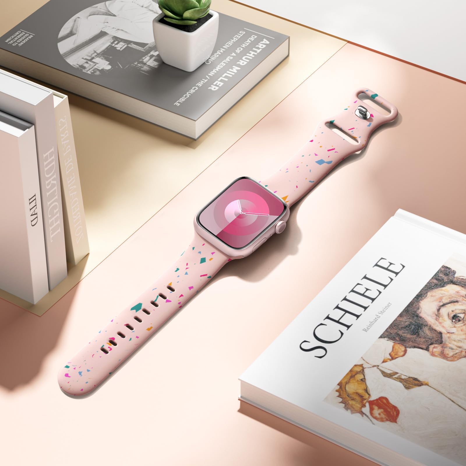 Daqin Compatible With Apple Watch Band 40Mm 38Mm 41Mm 42Mm 44Mm 45Mm 46Mm 49Mm Women Men, Soft Silicone Waterproof Replacement S