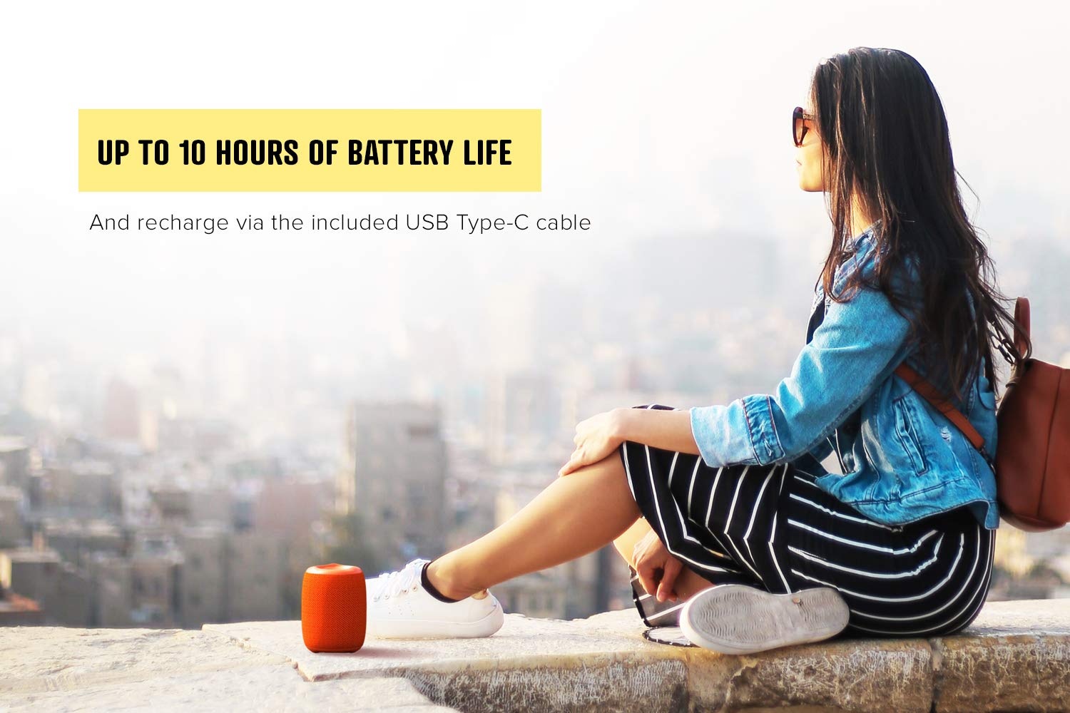 Creative Muvo Play Portable Bluetooth 50 Speaker, Ipx7 Waterproof For Outdoors, Up To 10 Hours Of Battery Life, With Siri And Go