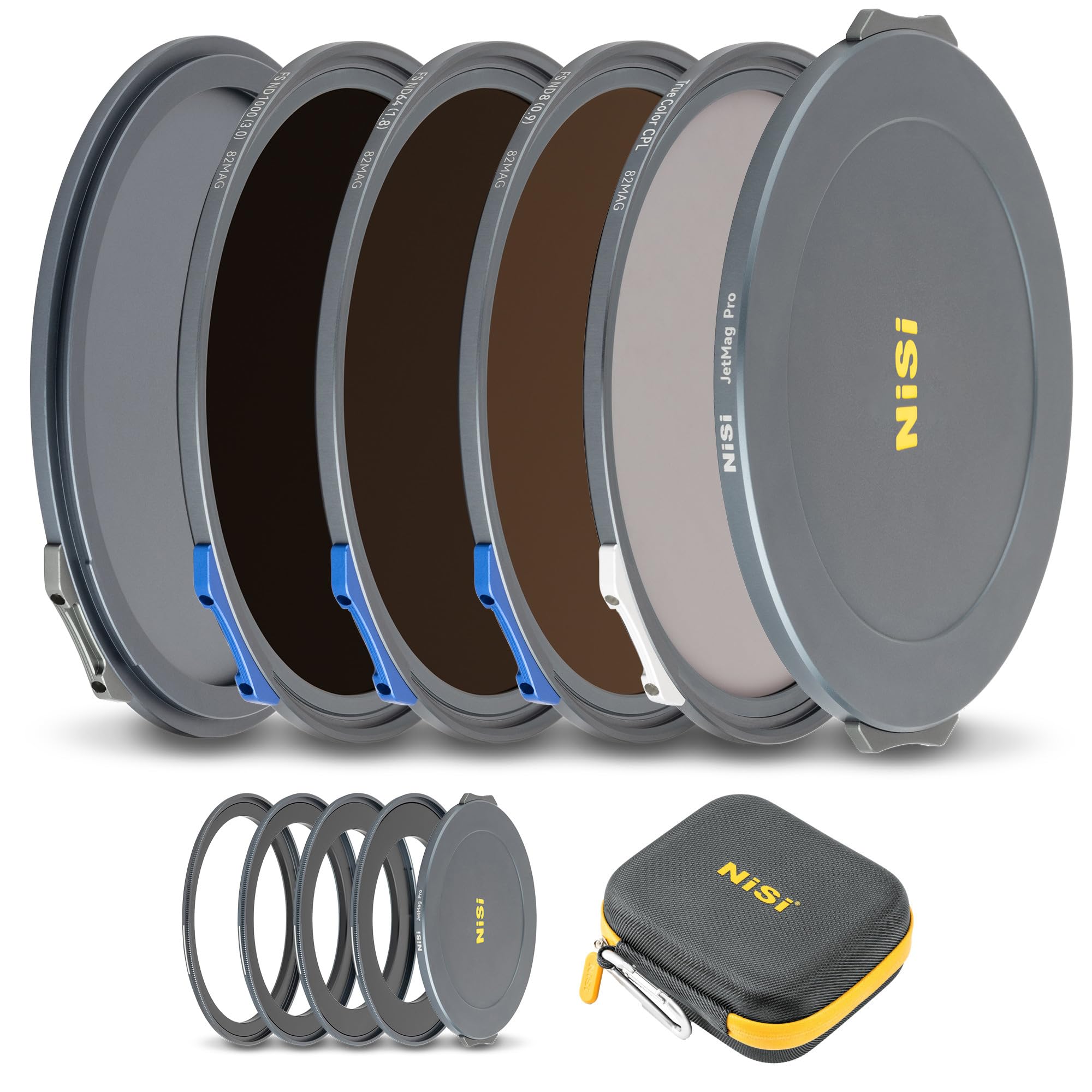 NiSi JetMag Pro Landscape ND Kit 82MAG Magnetic Filters - Includes Full Spectrum Neutral Density 3/6/10 Stops, True Color CPL, 6