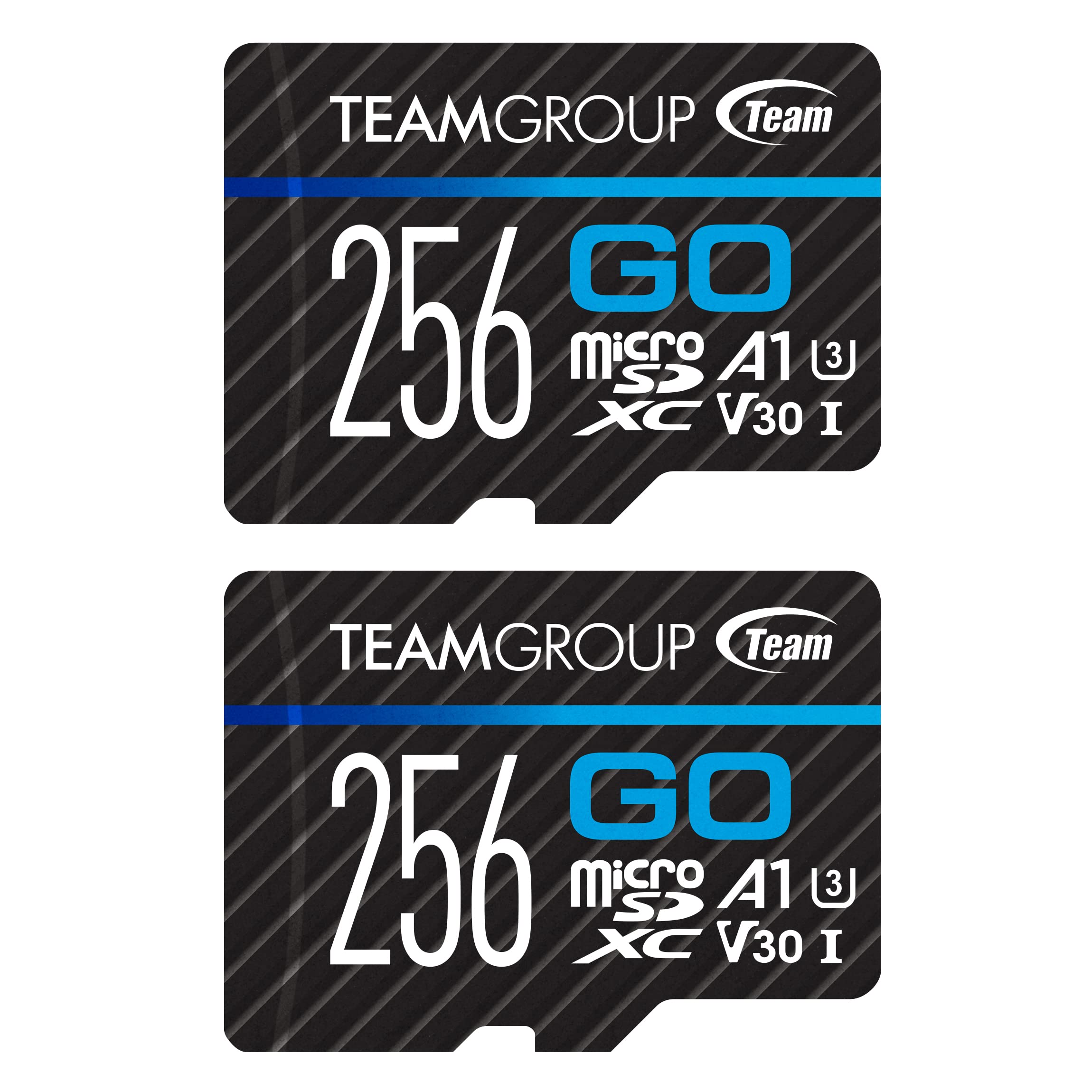 Teamgroup Go Card 256Gb X 2 Pack Micro Sdxc Uhs I U3 V30 4K For Gopro & Action Cameras High Speed Flash Memory Card With Adapter For Outdoor, Sports, 4K Shooting Tgusdx256Gu364