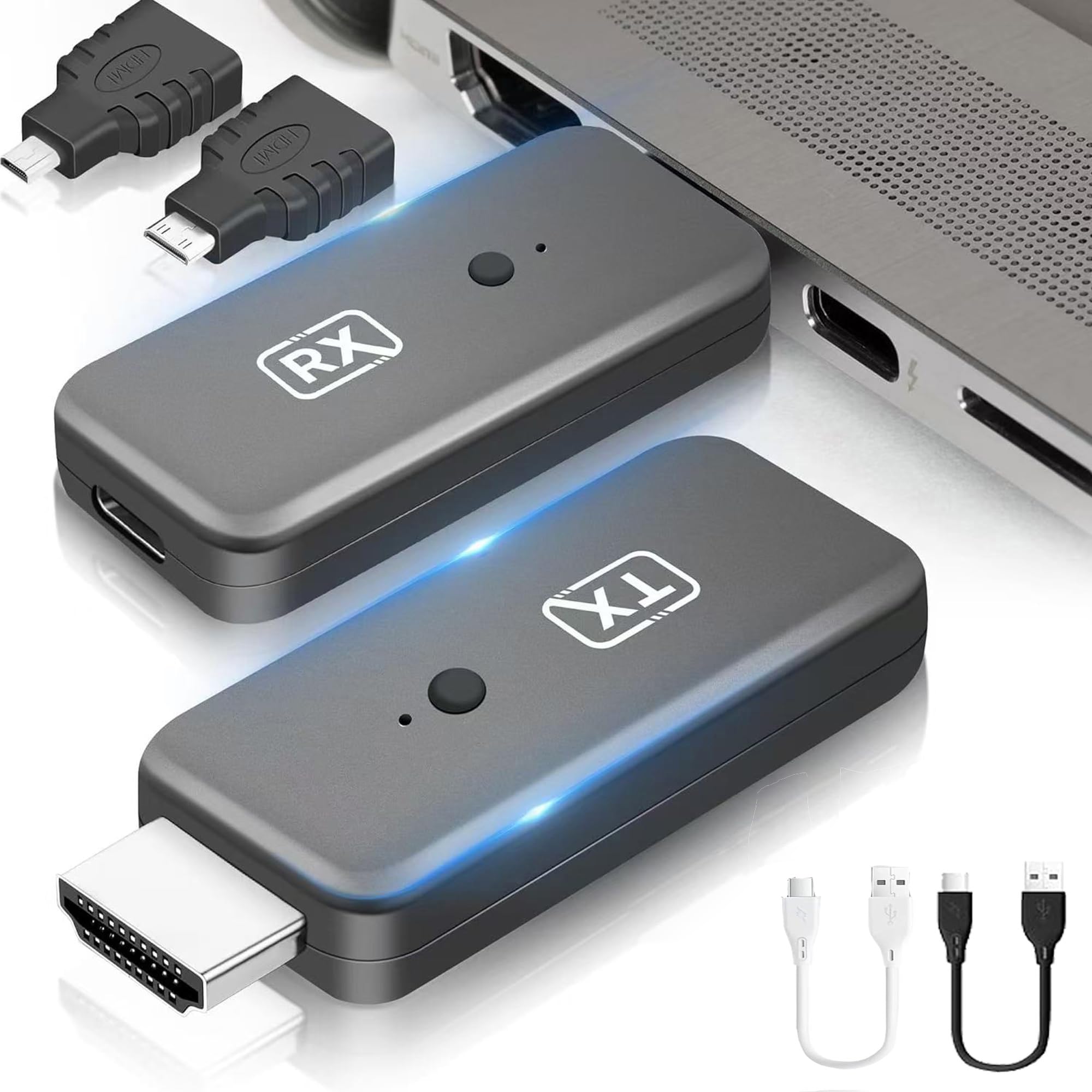 T81 Wireless Hdmi Transmitter And Receiver, Plug & Play Portable Wireless Hdtv Extender Kit For Streaming Video And Audio To Hdt