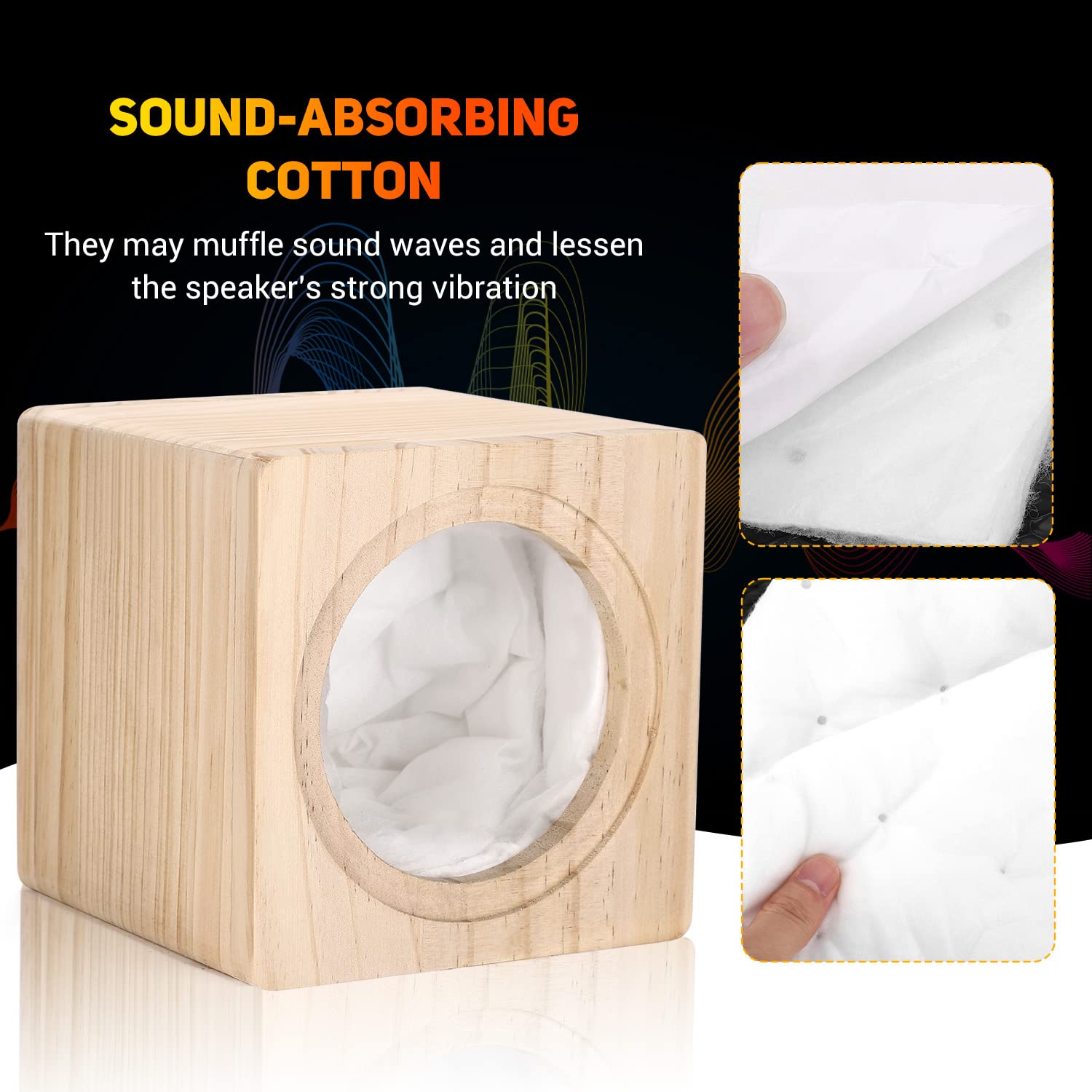 Facmogu 6.5In Speaker Boxes & Enclosures, Car Box Speaker Cabinets With Sound Absorbing Cotton & Speaker Terminal Cup, Speaker Box For Great Sound Quality For Home & Vehicle