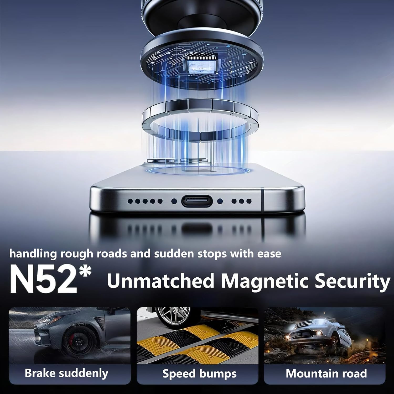 Psycat Suction Cup Phone Mount, Vacuum Magnetic Car Phone Holder Stand For Car, Vacuum Magnetic Cell Phone Holder Stand Suction