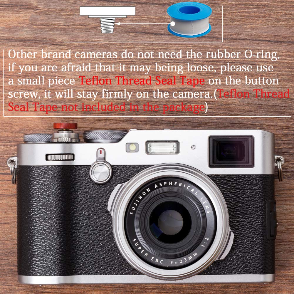 Vko Wood Soft Shutter Release Button,Delicate Camera Shutter Button 12Mm Concave Surface Red(Wood Grain Random)