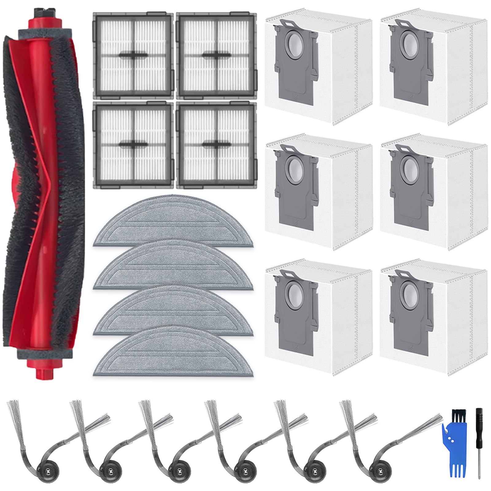 21 Piece Accessories for Roborock Q10 S5+/ Q10 S5 Robot Vacuum Cleaner