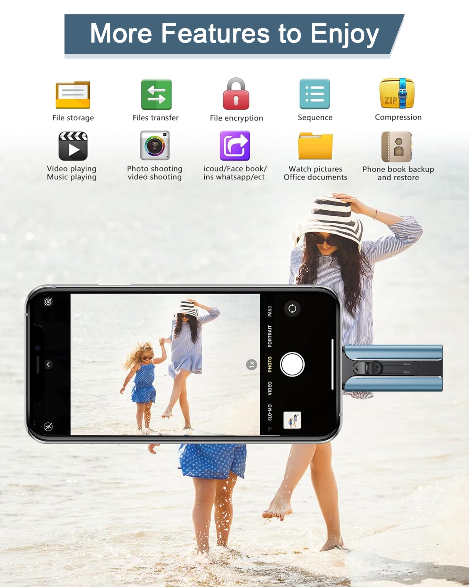 256Gb Usb Flash Drive For Phone And Pad, Photo Stick High Speed External Usb Thumb Drives Photo Storage Memory Stick For Save Mo