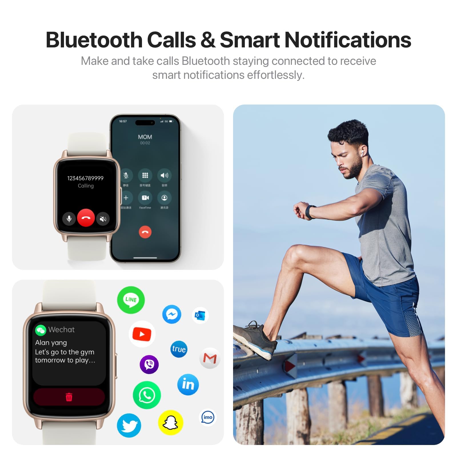 Smart Watch, 1.83''Hd Smartwatches For Men Women, Fitness Watch With 100+Sports Modes/Heart Rate/Pedometer/Sleep Monitor,Ip68 Wa