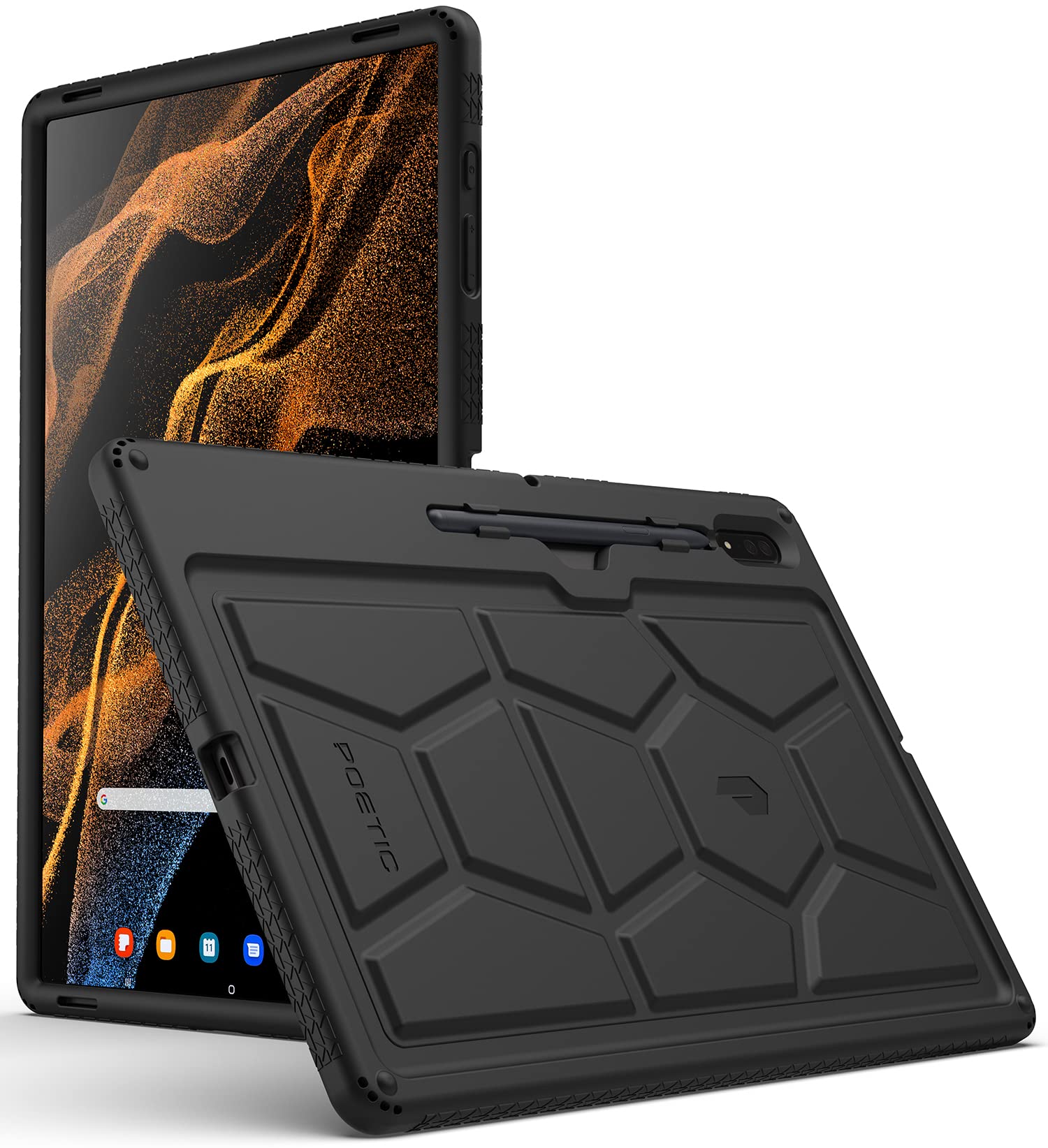 Poetic TurtleSkin Case Designed for Samsung Galaxy Tab S8 Ultra 14.6 Inch 2022, Heavy Duty Shockproof Rugged Kids Friendly Drop 