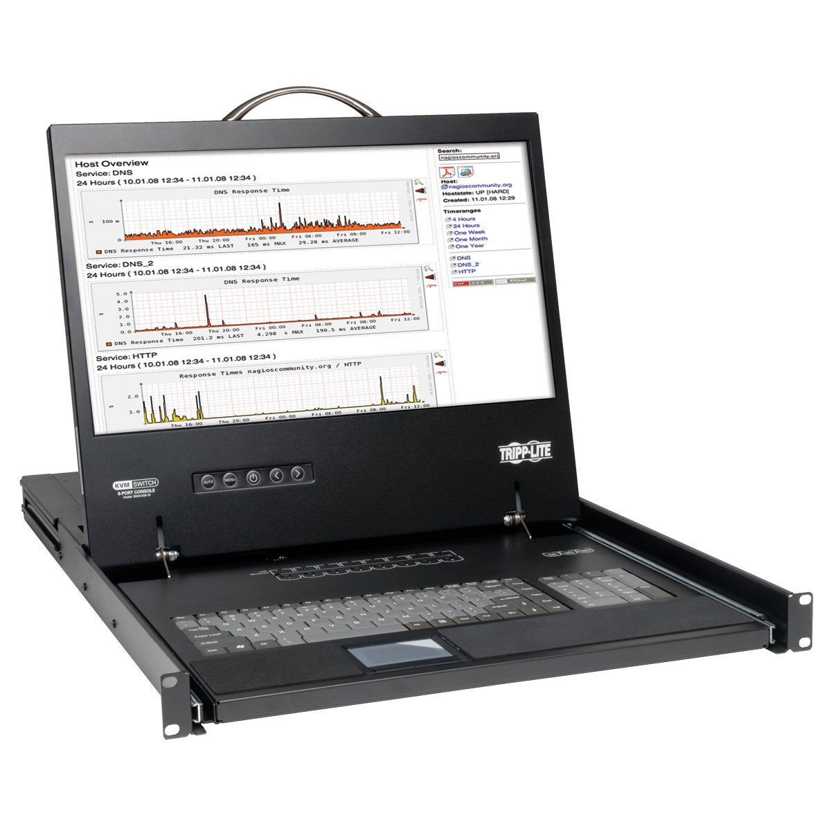 Tripp Lite B040-008-19 8 Port VGA KVM Console w 19