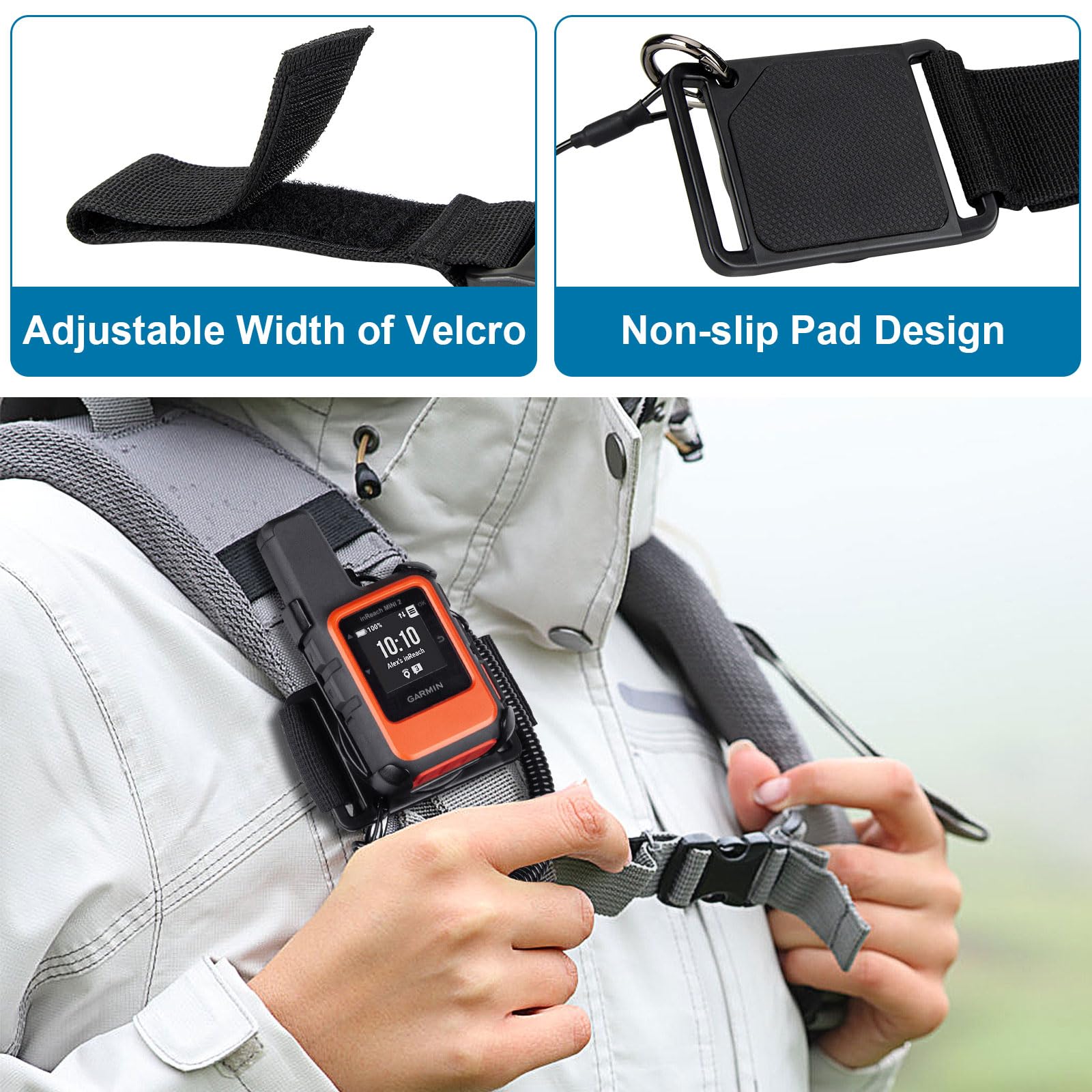 Healvaluefit Backpack Tether Mount For Garmin Inreach Mini & Mini 2, Backpack Tether Holder For Garmin Handheld Gps Devices   Gr