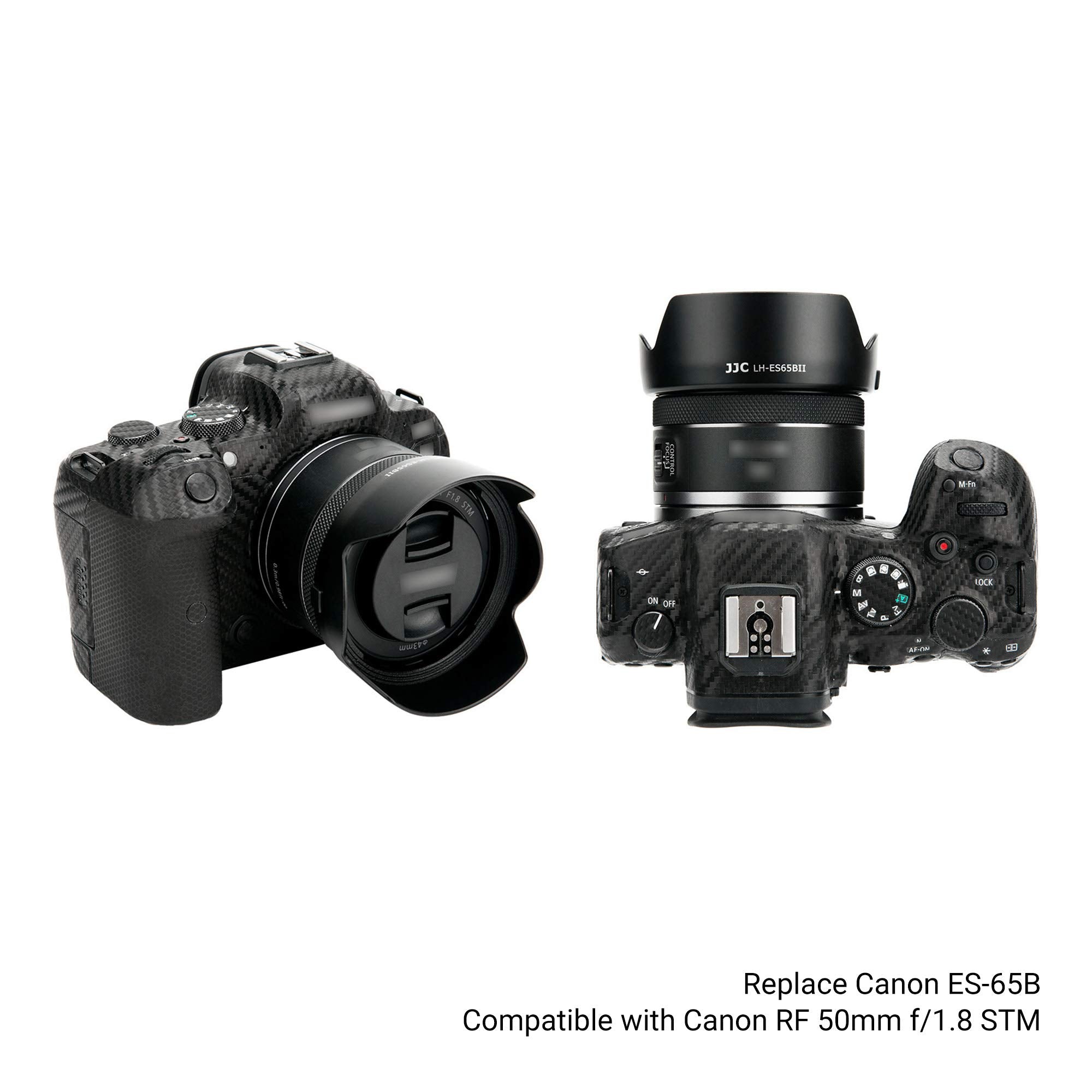 Rf 50Mm Lens Hood Shade For Canon Rf 50Mm F/1.8 Stm Lens Replaces Canon Es 65B Hood With Tulip Flower Design On Canon Eos R100 R