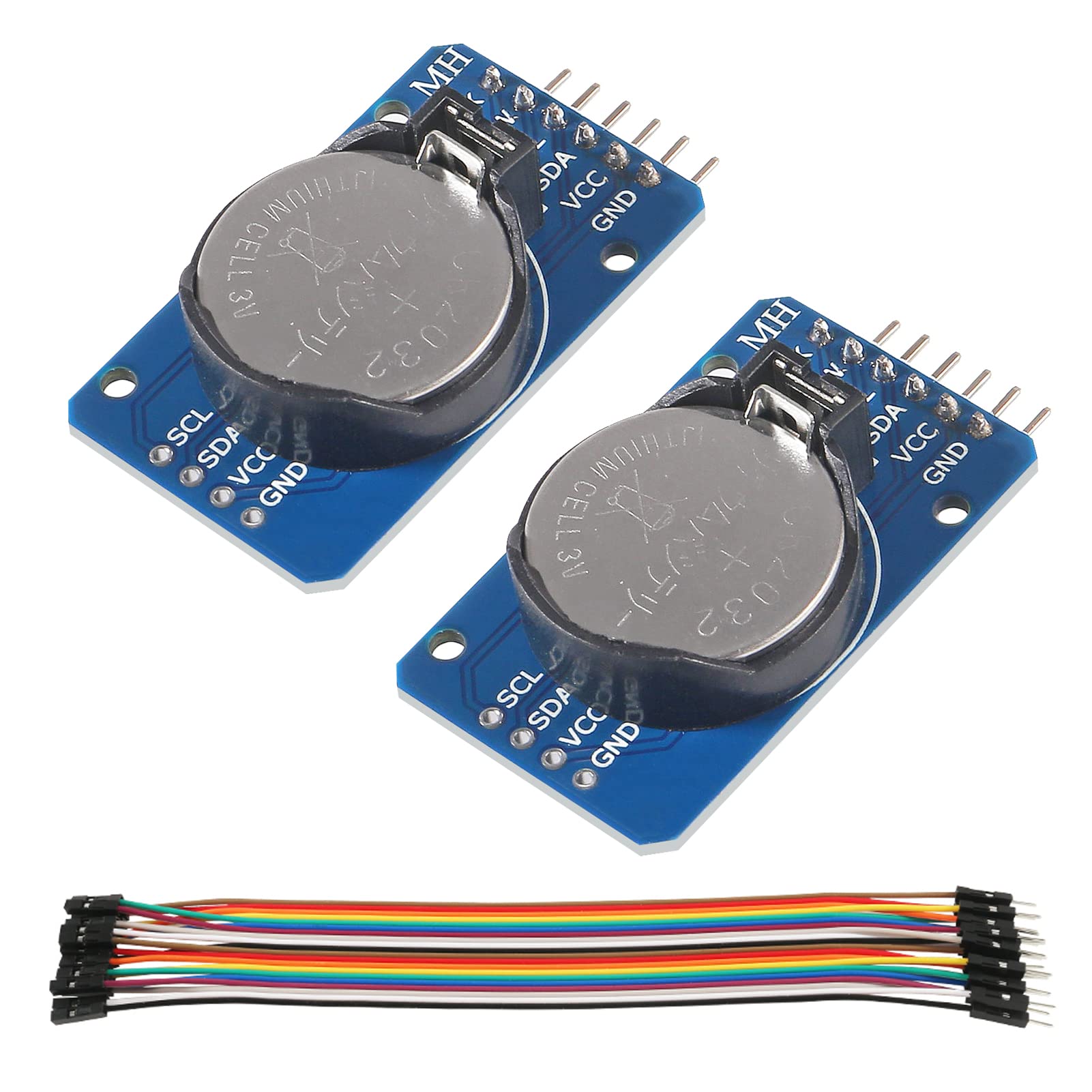 2Pcs Ds3231 At24C32 Iic Rtc Module Clock Timer Memory Module Beats Replace Ds1307 I2C Rtc Board With Male To Female Jumper Wire