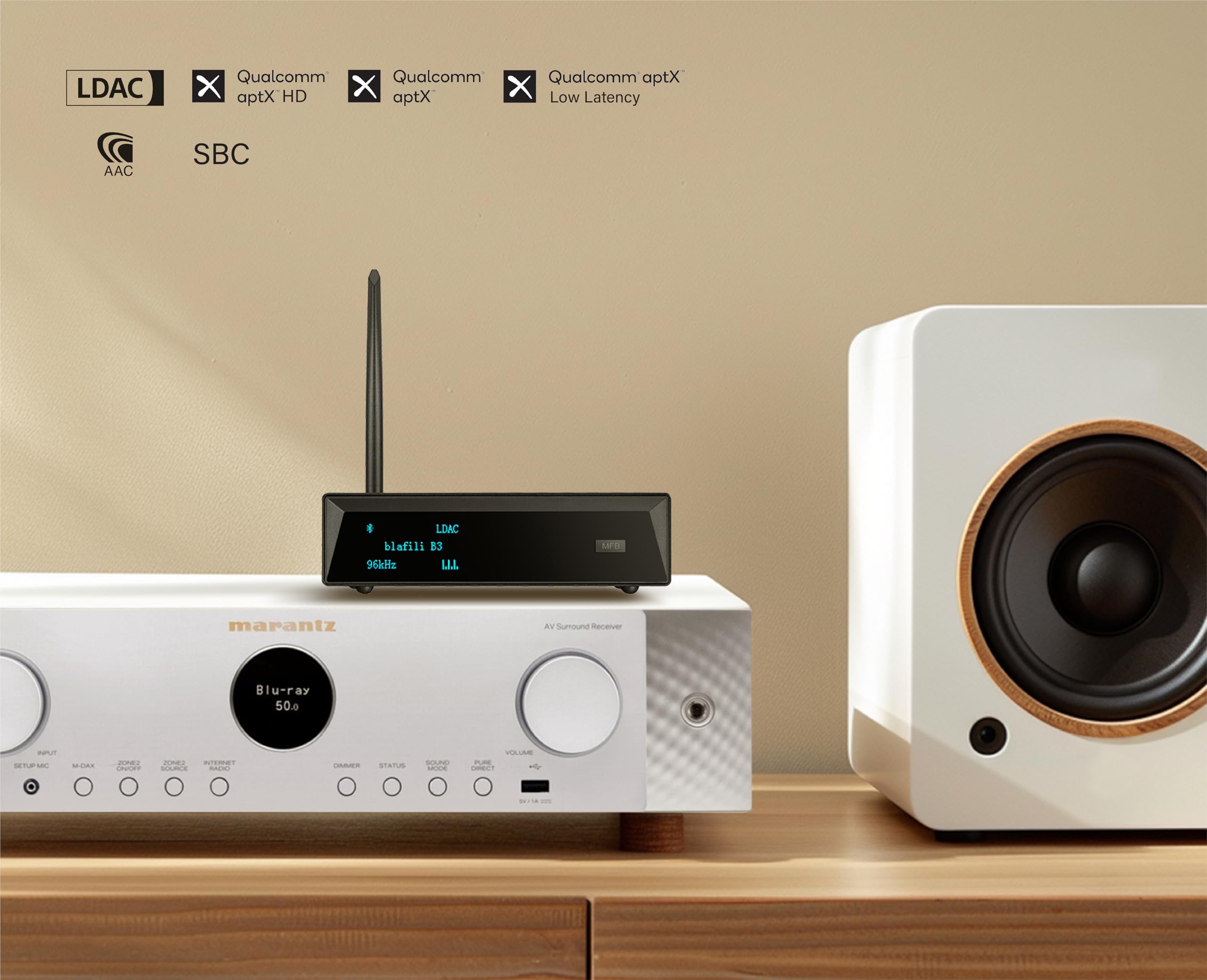 Blafili B3 Professional Xlr Bluetooth V5.1 Music Receiver, Ldac & Aptx Hd Streamer, Built In Ess Dac, Analog Rca, Digital Optica