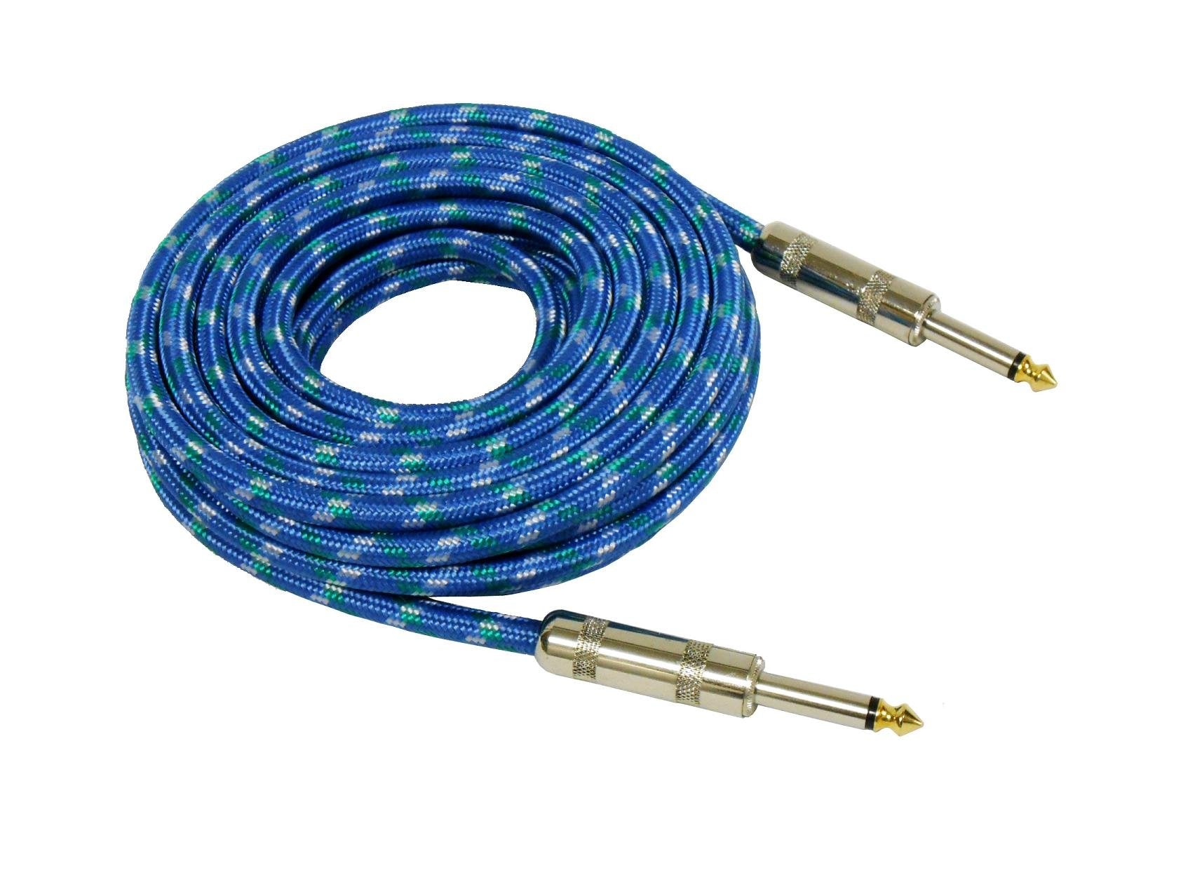 Audio2000'S Adc204H 10Ft Guitar Cable, Light Blue
