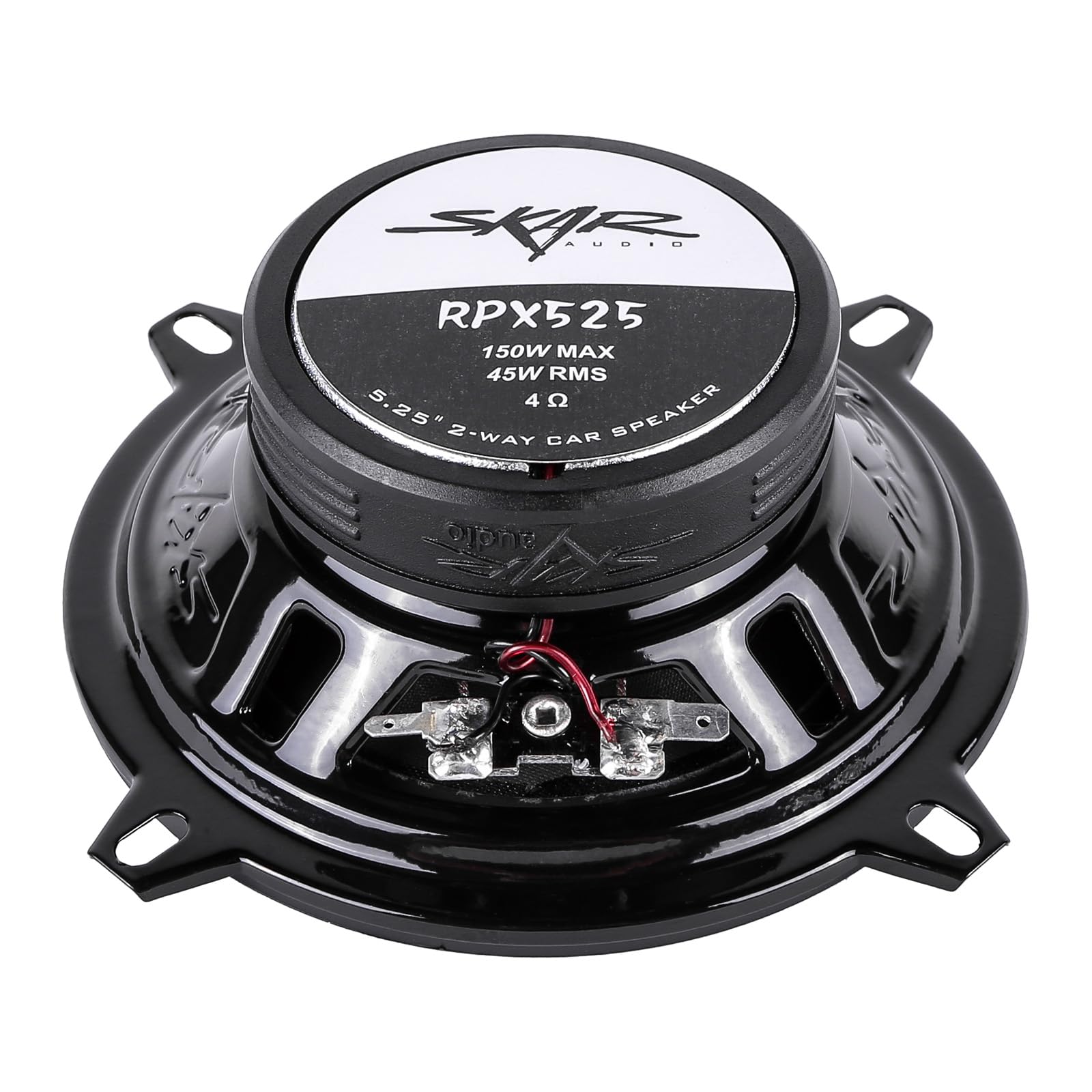 Skar Audio RPX525 150W 5.25" 2-Way Coaxial Speakers, Black, Microfiber Paper & Butyl Rubber, Pair