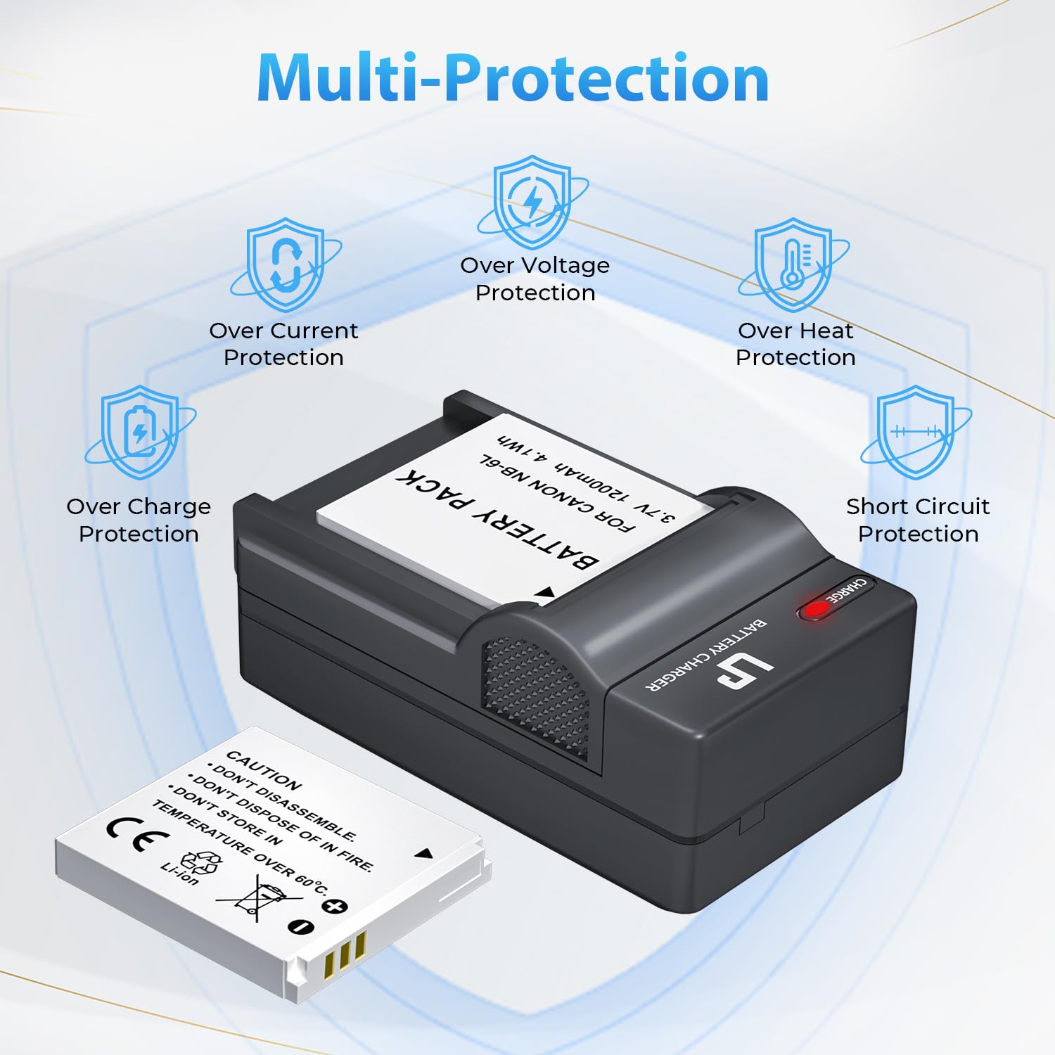 Lp 2 Pack Nb 6Lh Nb 6L Batteries And Led Charger, 1200Mah Battery Compatible With Canon Powershot Sx530 Hs Sx710 Hs Sx700 Hs Sx6