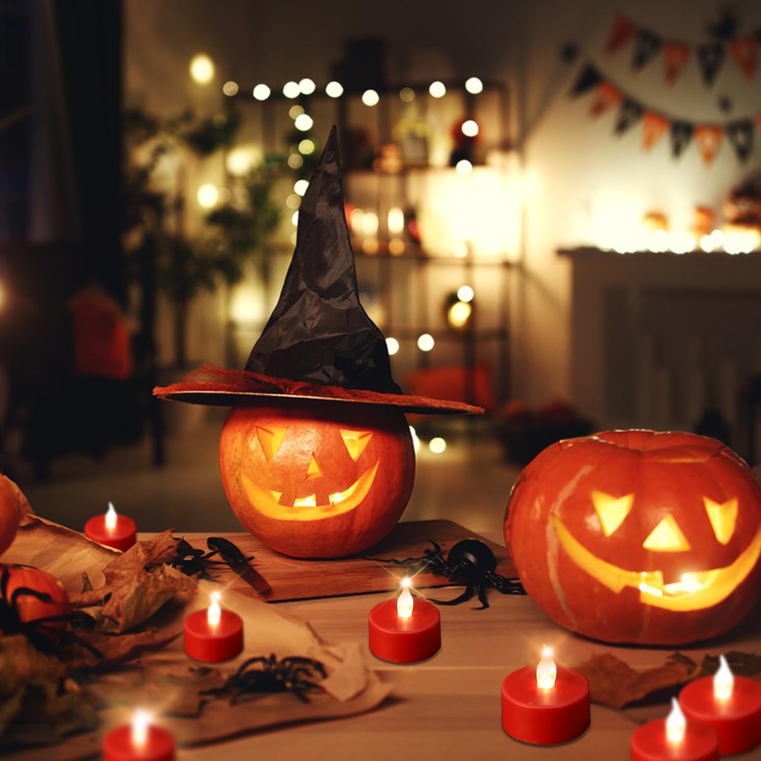 Xiangpeng Tea Light Candles With Remote Control,50Pack Flickering Flameless Led Candle,Long Lasting 400+Hours,Battery Operated W