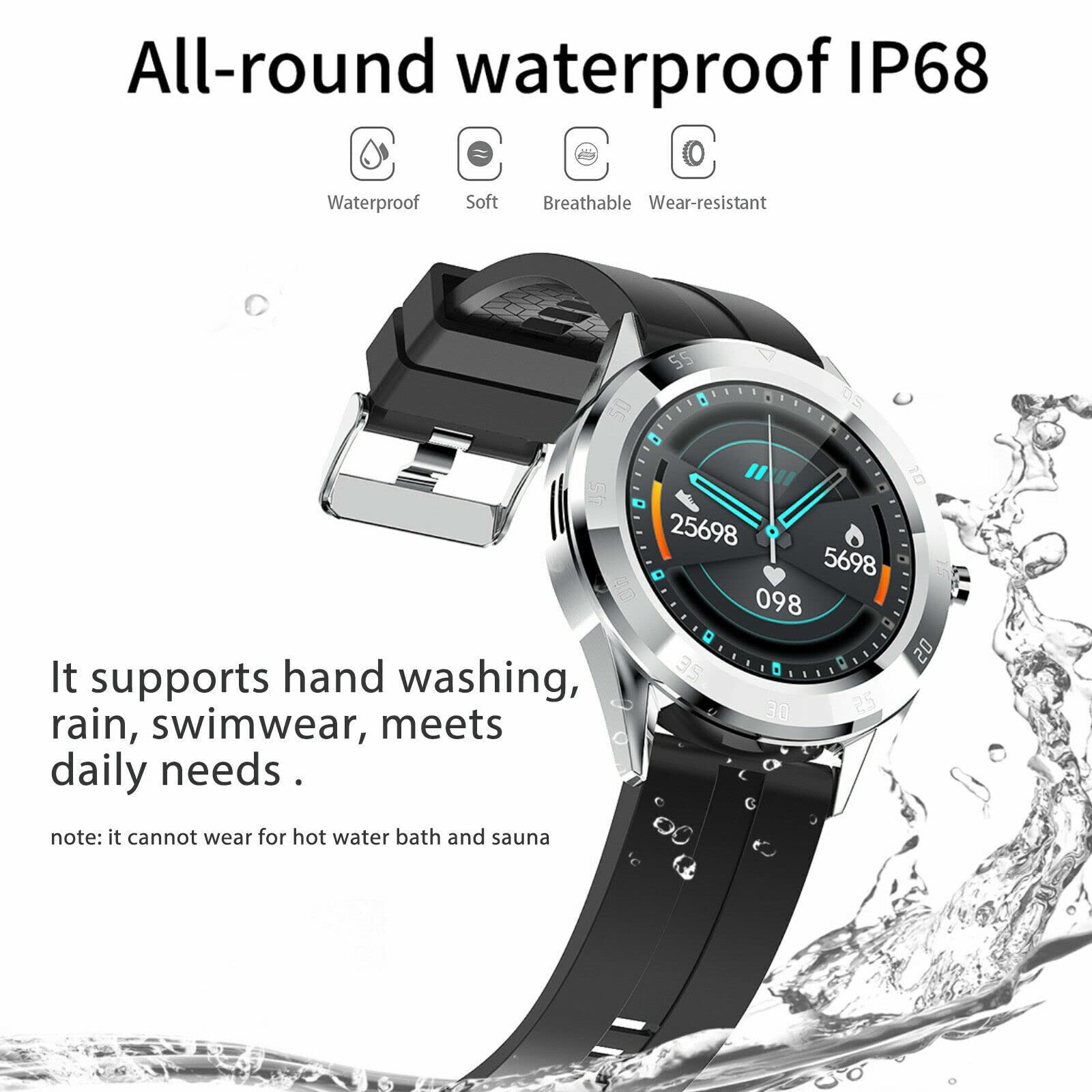 The Perfect Part Waterproof Bluetooth Smart Watch Phone Mate Heart Rate Tracker For Ios Android