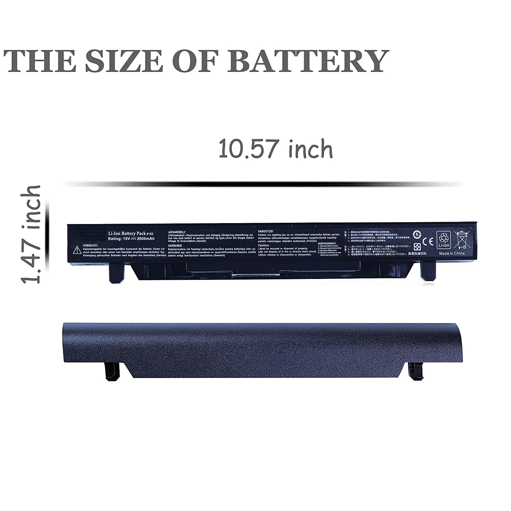 Emaks A41N1424 Battery For Asus (Rog) Gl552V Gl552Vw Gl552Vw Dh74 Dh71 Gl552Jx Gl552J Gl552;Zx50Jx X50J X555 Zx50 Fz50 Fx50Vw;Fx