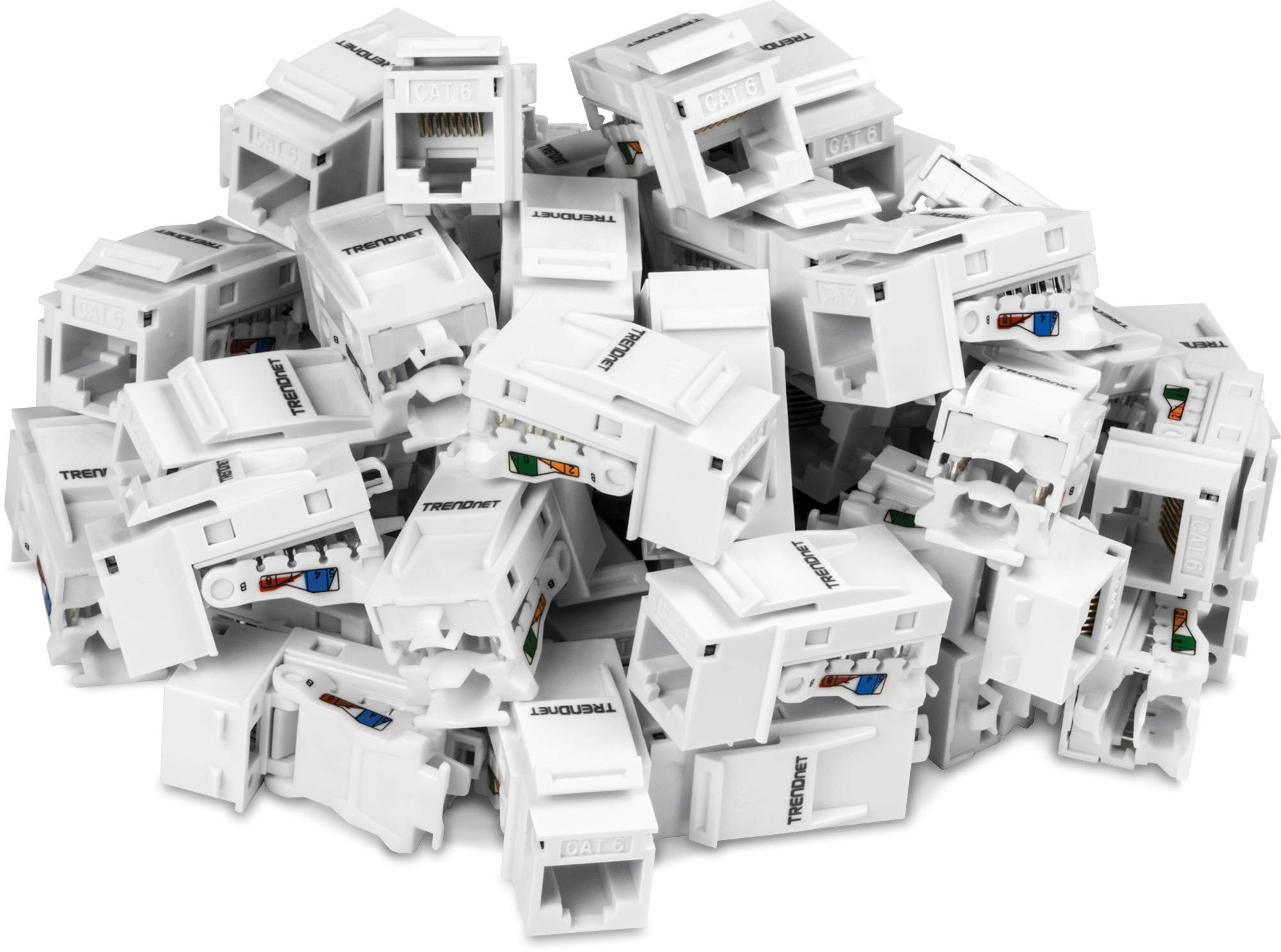 50 Pack Cat6 Rj-45 Keystone Jack