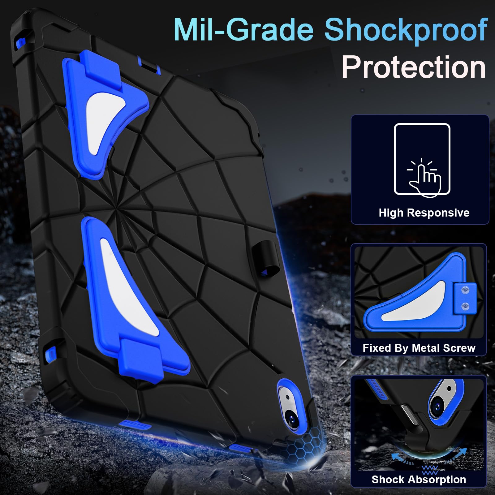 Auizotl Case For Ipad 10Th Generation Case 10.9 Inch,Kids Friendly 10Th Generation Ipad Cases With Screen Protector Shoulder Str