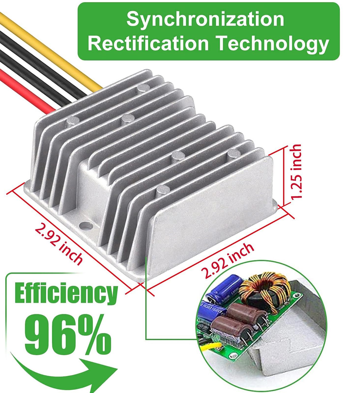 Dc 12V Step Up To 48V 6A Boost Converter 288W Dc Voltage Regulator Power Converter Transformer For Golf Cart Club Car Solar Syst