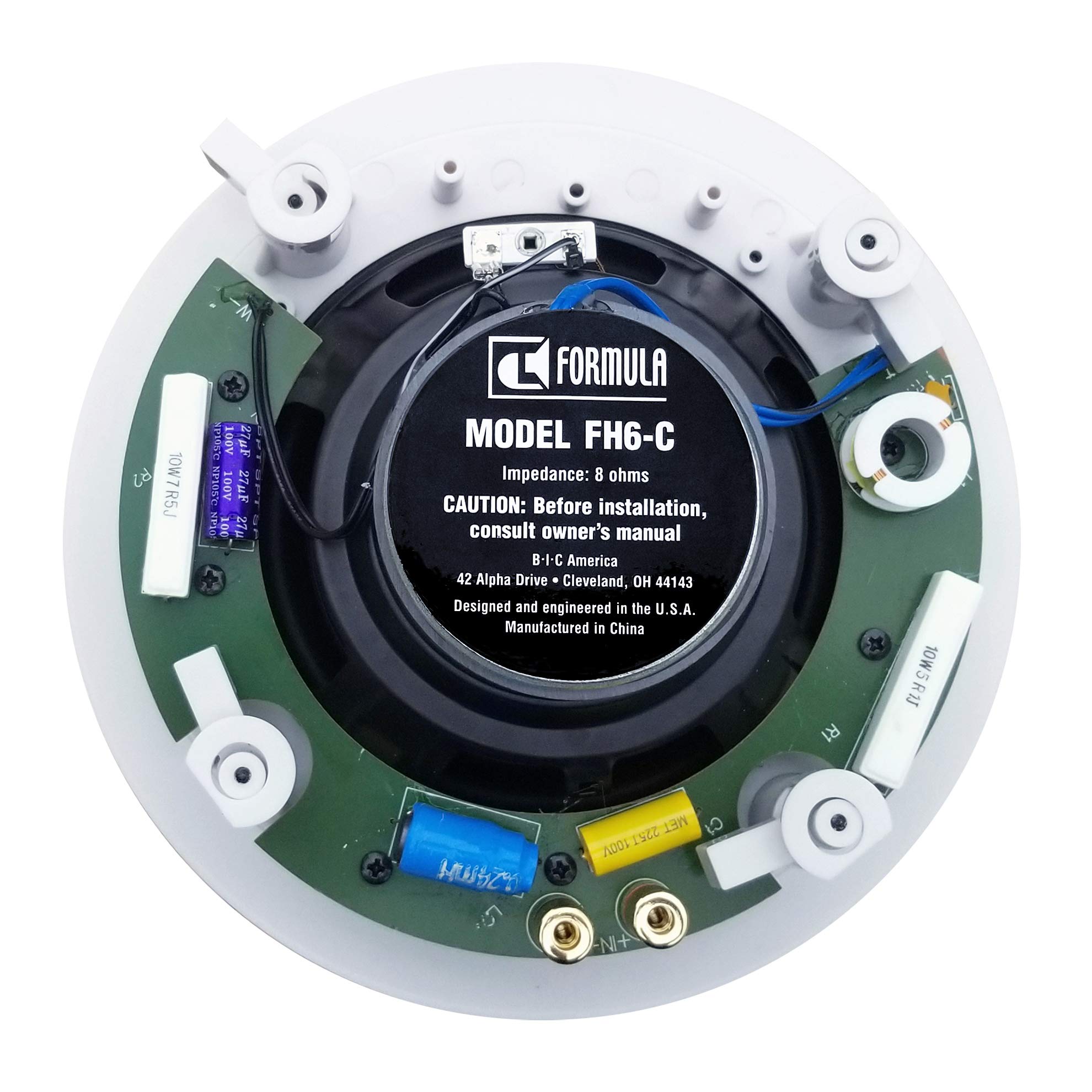 Bic America Fh-6C Formula Series Fh-6C 6-1/2 Inch 150-Watt 2-Way In-Ceiling Speakers With Pivoting Horn Tweeters