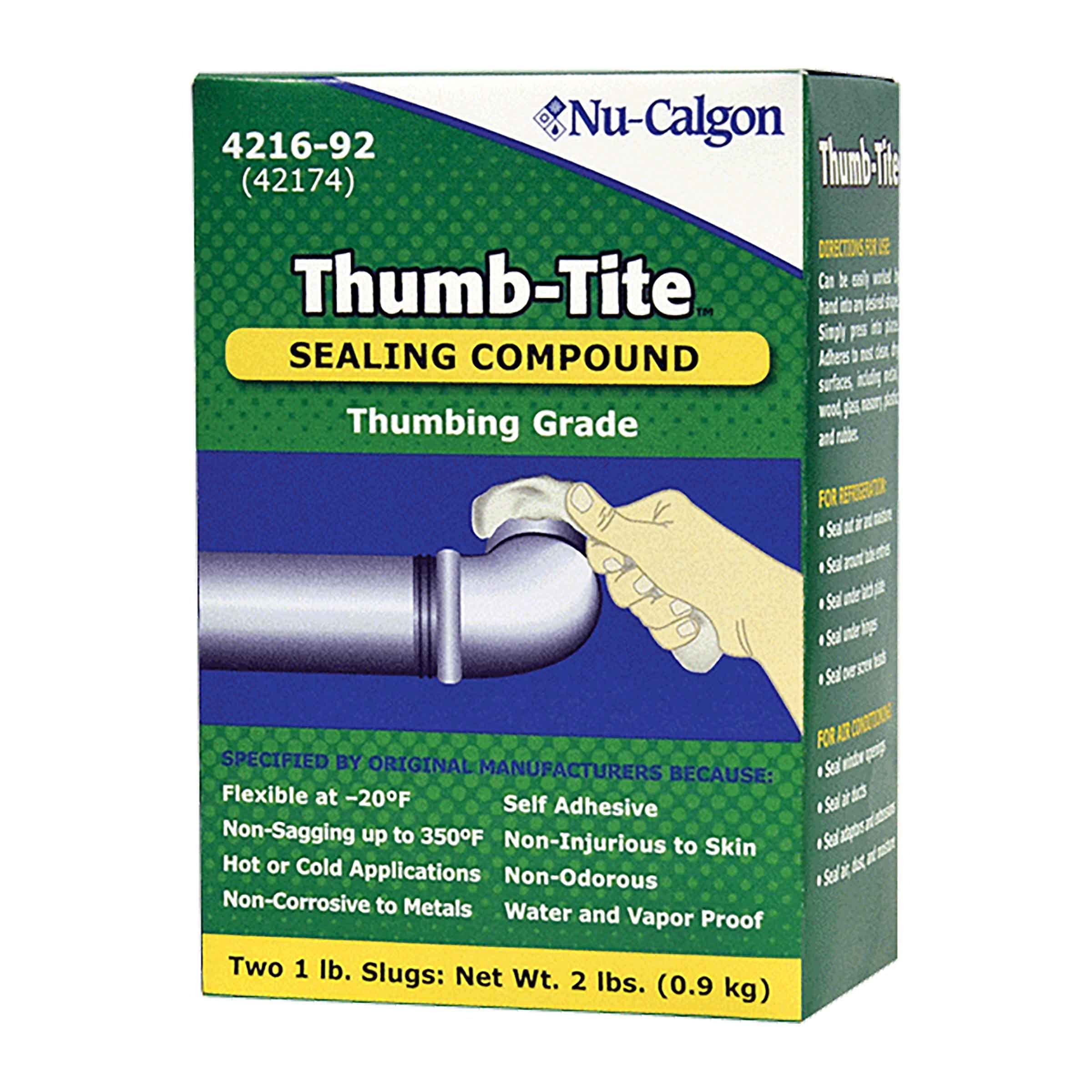 Nu Calgon 4216 92 Thumb Tite Sealing Compound (Includes (2) 1 Lbs. Slugs)