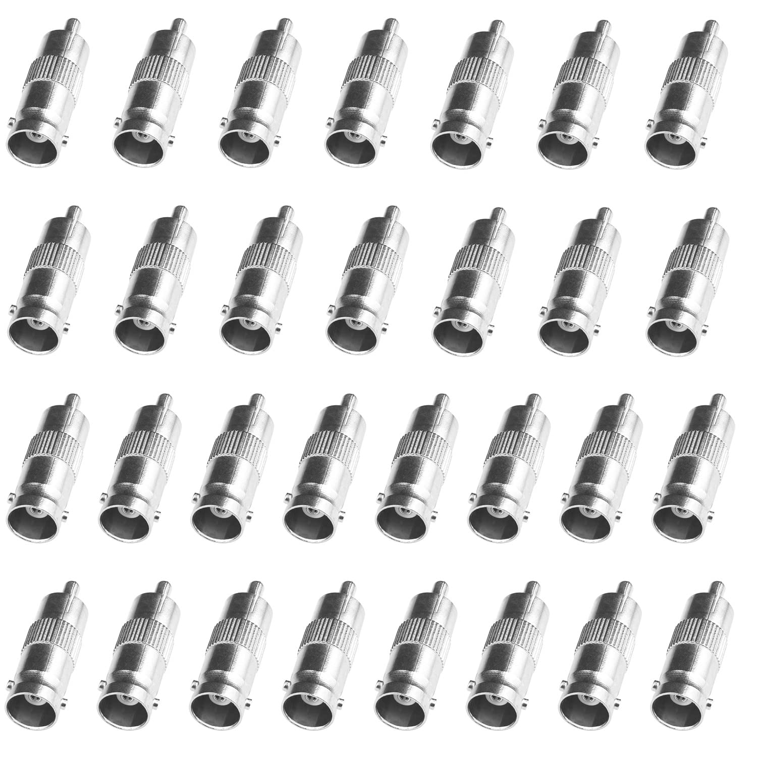 Fanbalunke Bnc To Rca Adapter 66 Pcs Bnc Female Jack To Rca Male Plug Adapter Straight Connector Coaxial Coax Rg6 Adapter For Cc