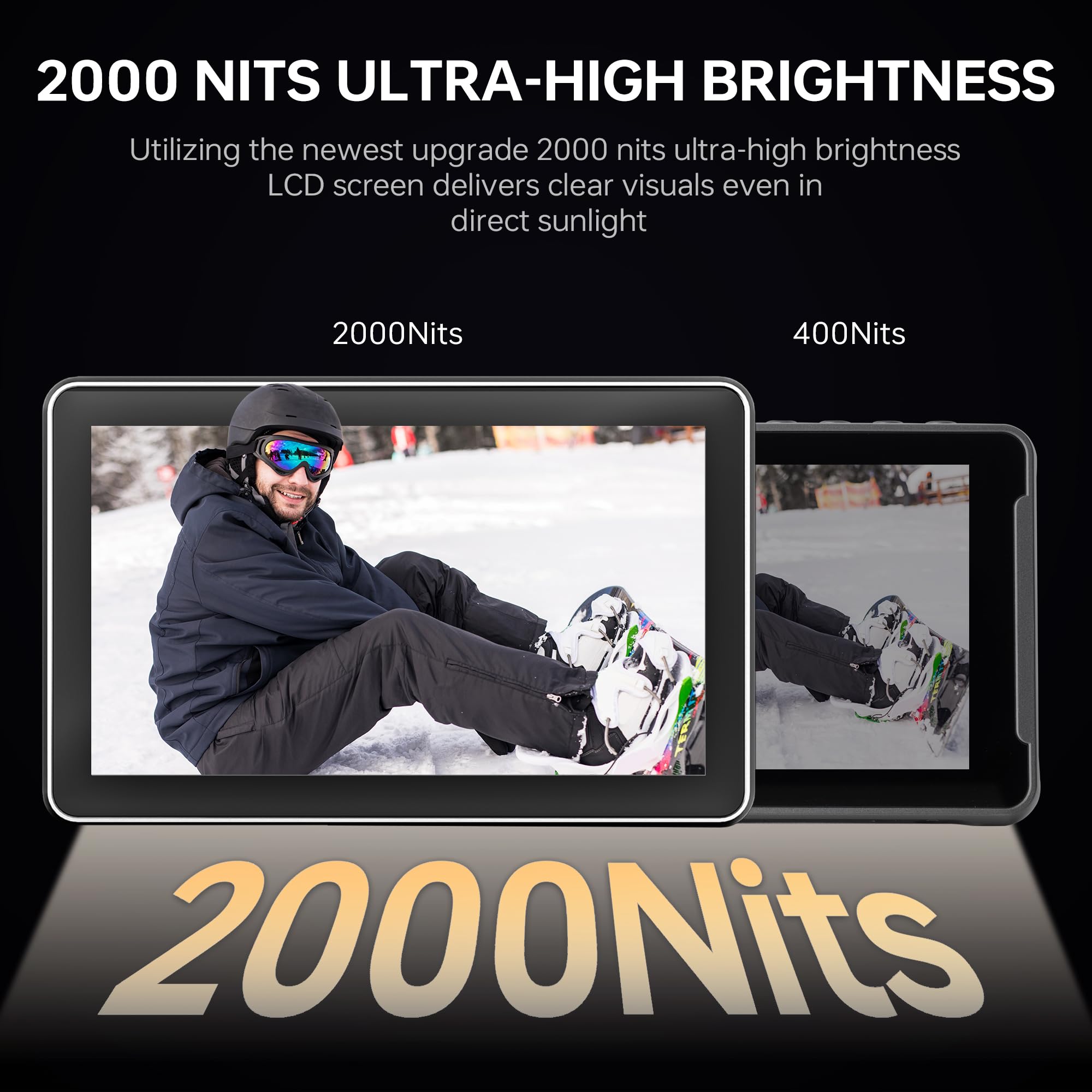 Viltrox Dc-X3 2000Nits Camera Field Monitor Touchscreen With 6 Inch Full Hd1920X1080 Ips 4K Hdmi/3G-Sdi Loop In/Out,3D Luts Peak