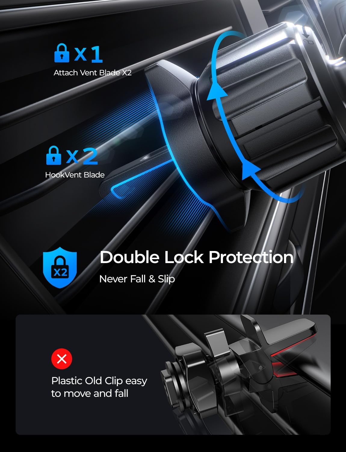 Lisen For Magsafe Car Mount Charger [20 Strong Magnets], For Magnet Car Charger, Hands Free 15W Wireless Car Charger For Iphone