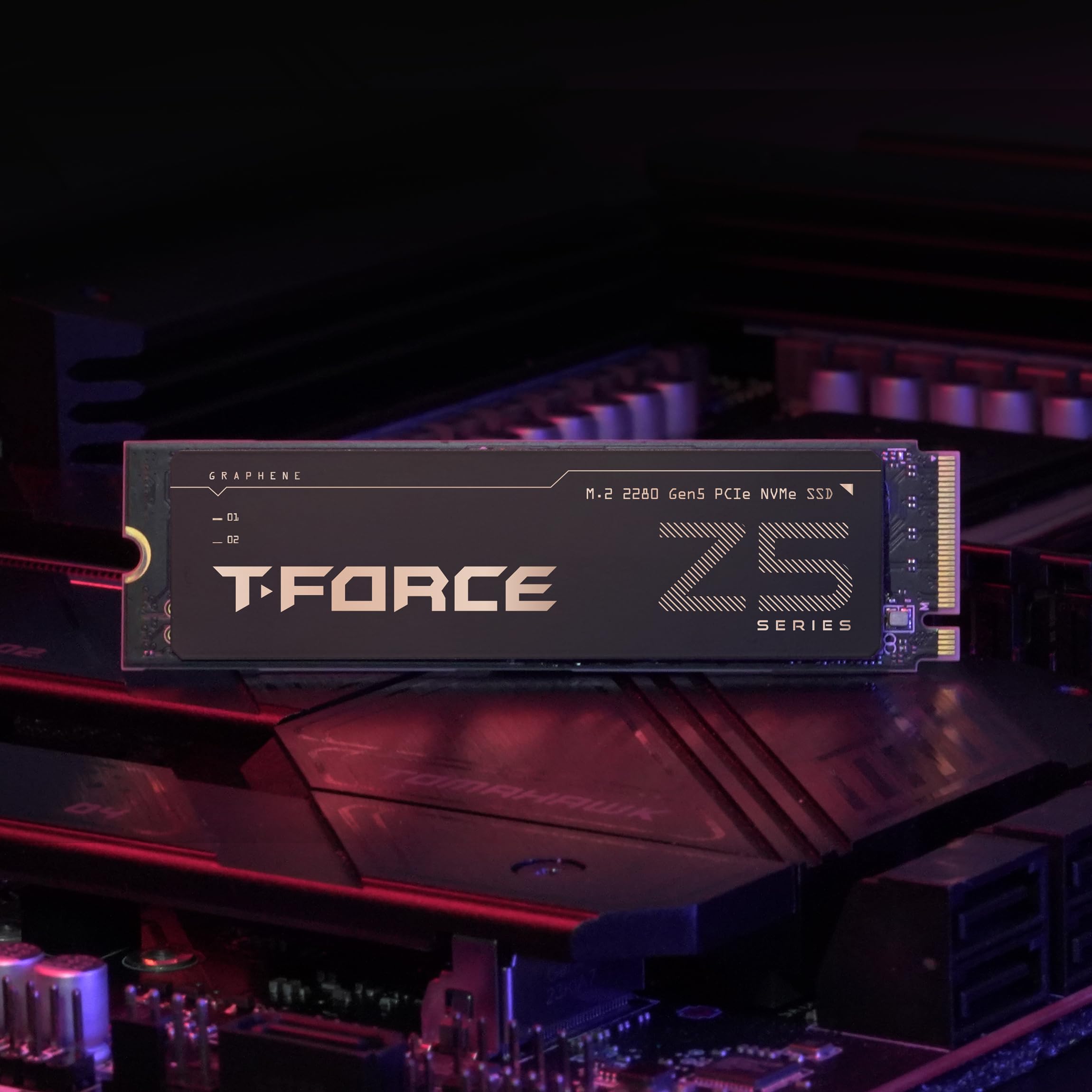 Teamgroup T-Force Z540 2Tb Dram Slc Cache 3D Tlc Nand Nvme Phison E26 Pcie Gen5X4 M.2 2280 Gaming Ssd With Ultra-Thin Graphene H