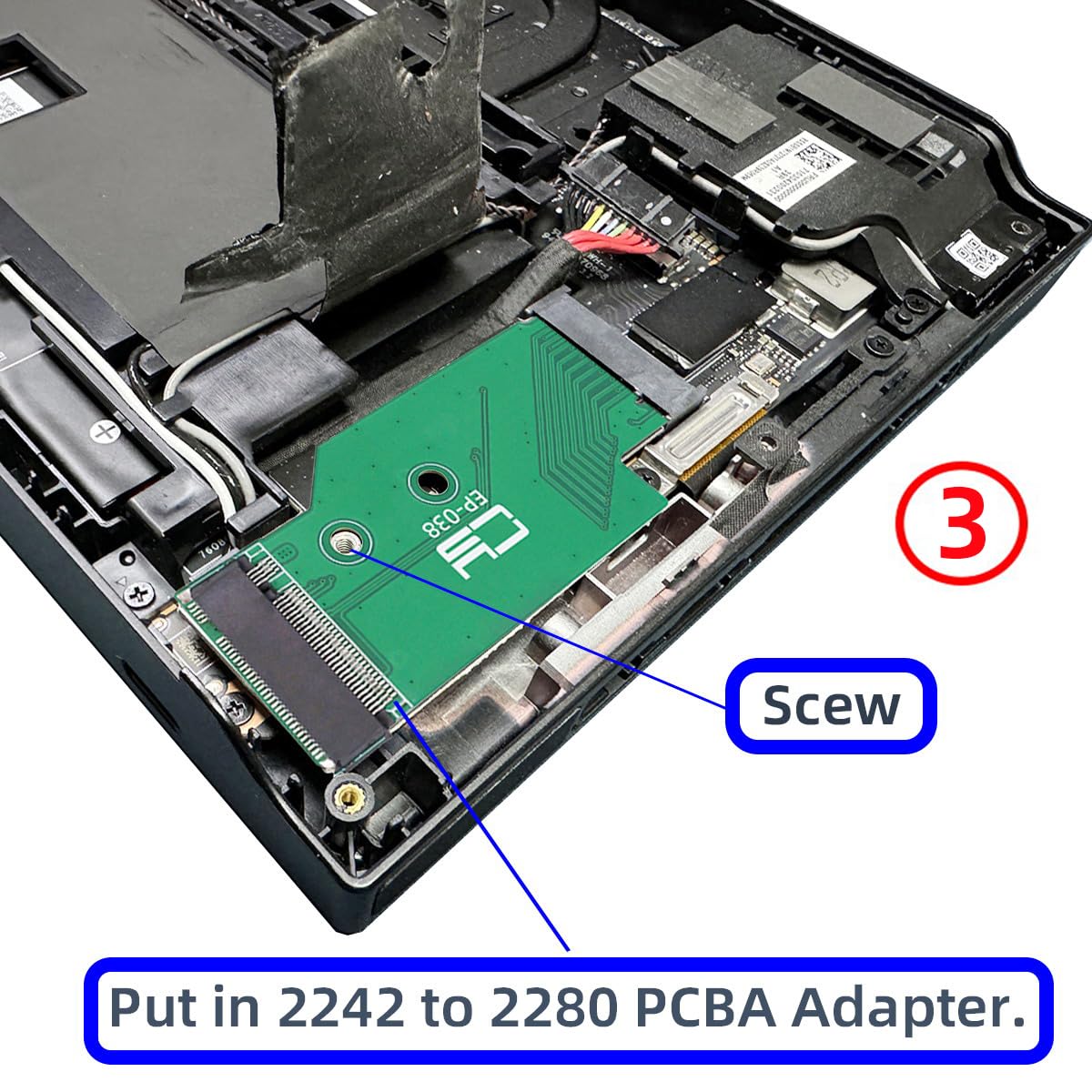 Cablecc Nvme M Key Ngff 22X42Mm To 22X80Mm Male To Female Extension Ssd Adapter Compatible With Legion Go Game Boy
