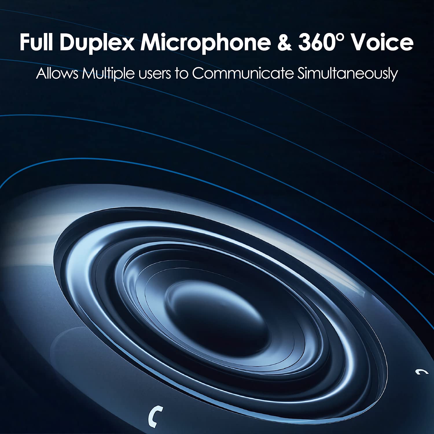 Yealink Bluetooth Speakerphone Conference Microphone Teams Certified Cp700 Usb Full Duplex Noise Reduction Algorithm Home Office