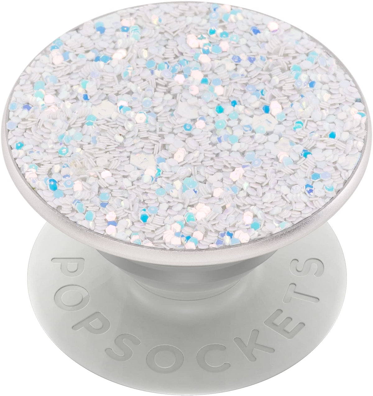 Popsockets Phone Grip With Expanding Kickstand, Glitter Popgrip   White