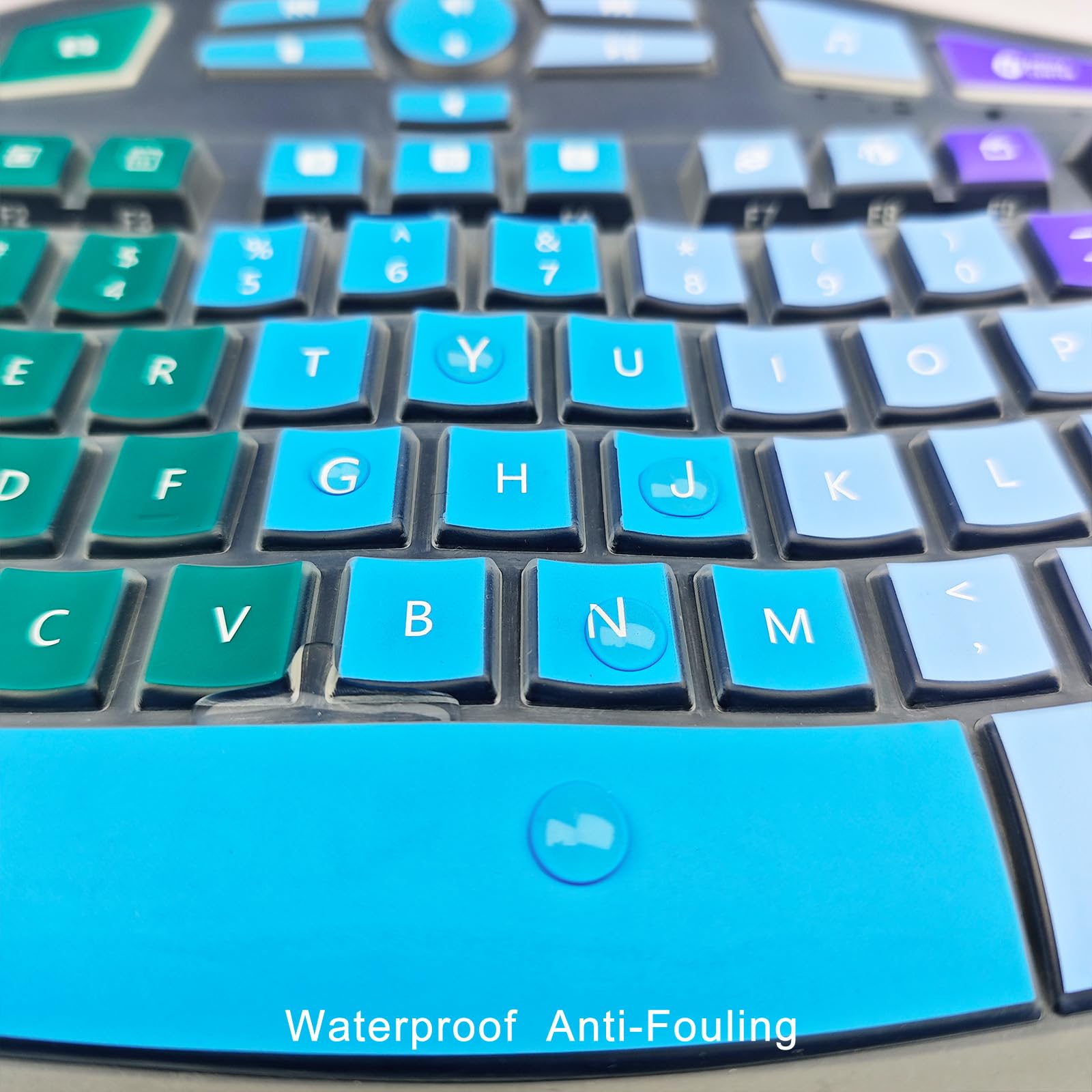 Premium Ultra Thin Silicone Keyboard Protector,Compatible With Logitech Mk570 Mk550 K350 Ergonomic Wireless Keyboards,Us Layout,