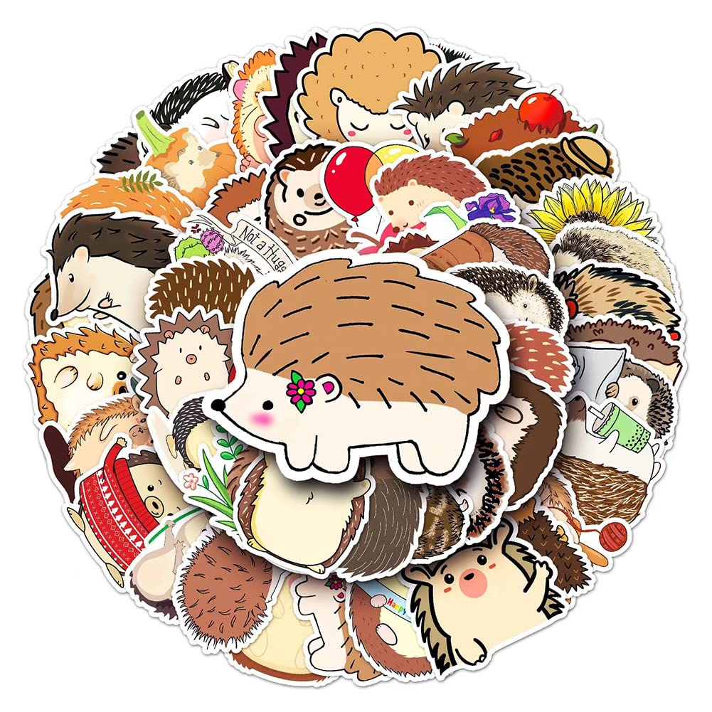 Hedgehog Stickers |50Pcs Hedgehog Waterproof Vinyl Decals For Bike Water Bottles Laptop Bicycle Refrigerator Cup Luggage Compute