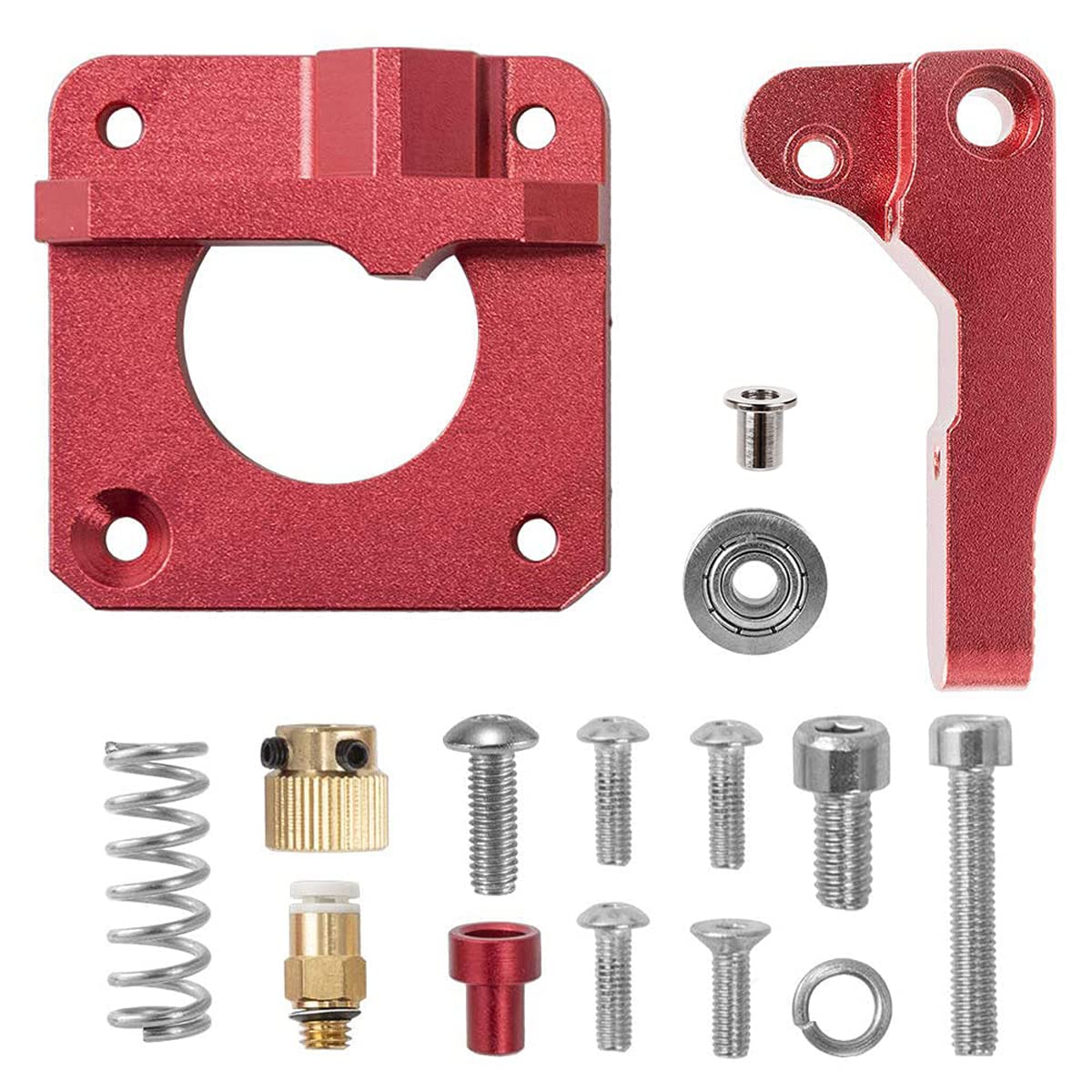 Comgrow Upgraded Ender 3 Extruder, Ender 3 V2 Metal Extruder Aluminum Mk8 Bowden Extruder Drive Feeder, 3D Printer Parts For Cre