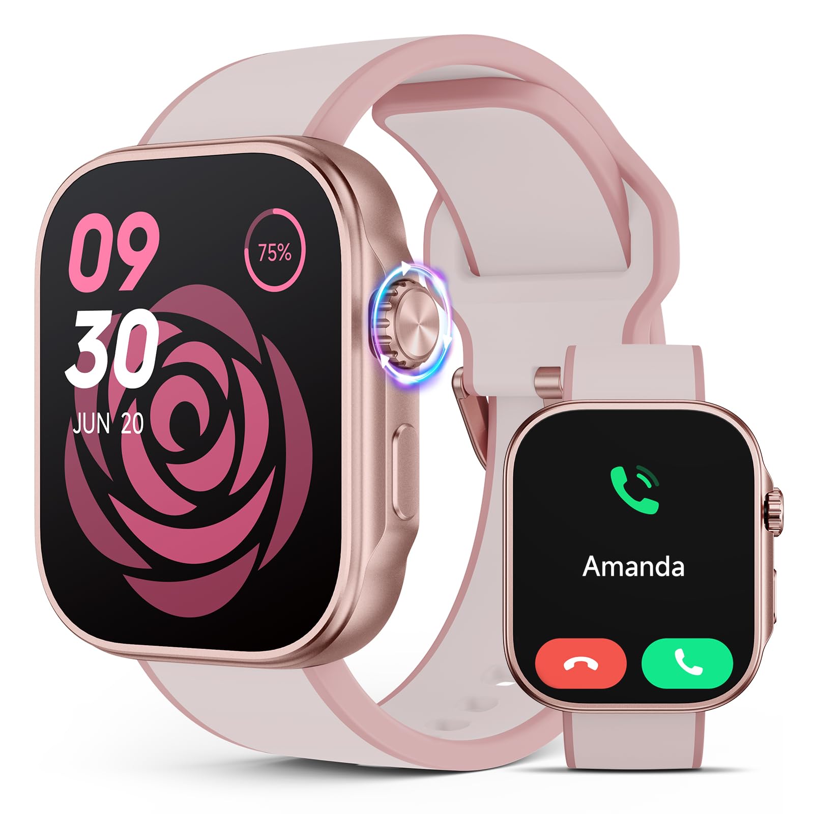 Smart Watch for Women, Blood Pressure Monitor Heart Rate Blood Oxygen Sleep, 3ATM Waterproof Fitness Tracker, 1.99 AMOLED Displa