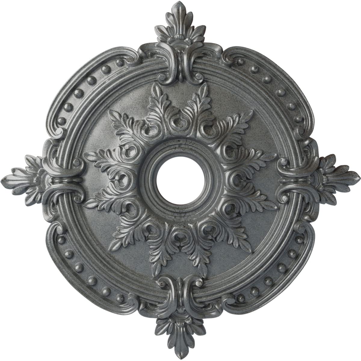 Ekena Millwork CM28BEPLS Benson Classic Ceiling Medallion, Platinum