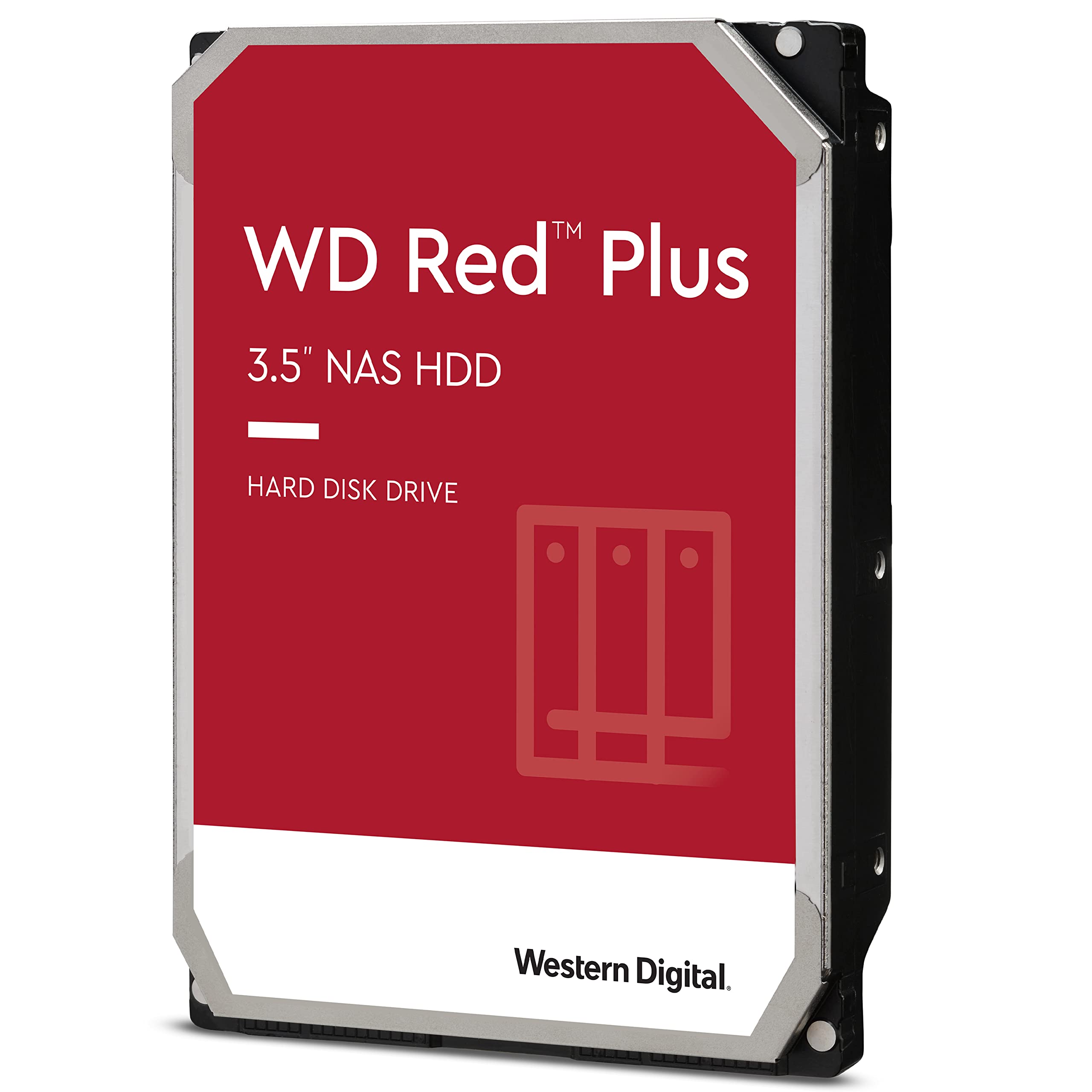 Western Digital 6TB WD Red Plus NAS Internal Hard Drive HDD - 5400 RPM, SATA 6 Gb/s, CMR, 256 MB Cache, 3.5 -WD60EFPX
