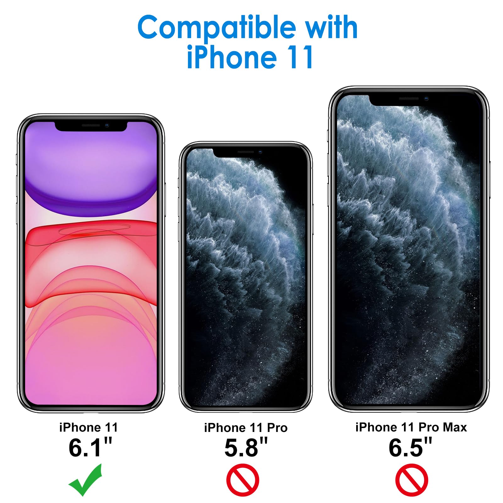 Jetech Case For Iphone 11 6.1-Inch, Non-Yellowing Shockproof Phone Bumper Cover, Anti-Scratch Clear Back (Red)