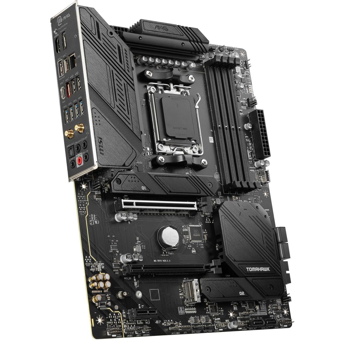 Msi Mag B650 Tomahawk Wifi Gaming Motherboard (Amd Am5, Atx, Ddr5, Pcie 4.0, M.2, Sata 6Gb/S, Usb 3.2 Gen 2, Hdmi/Dp, Wi Fi 6E,