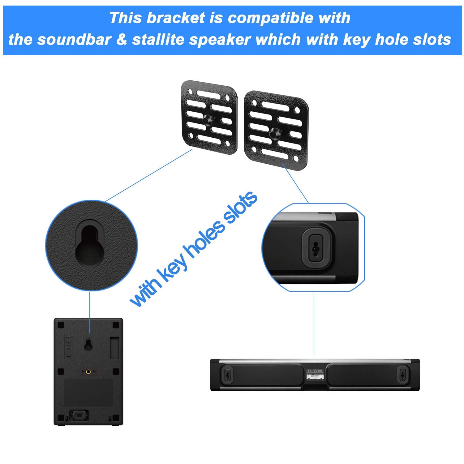 Notiela Wall Mount Bracket For Yamaha Yas 207 Yas 209 Yas 108 Yas 109 Soundbars And Speakers