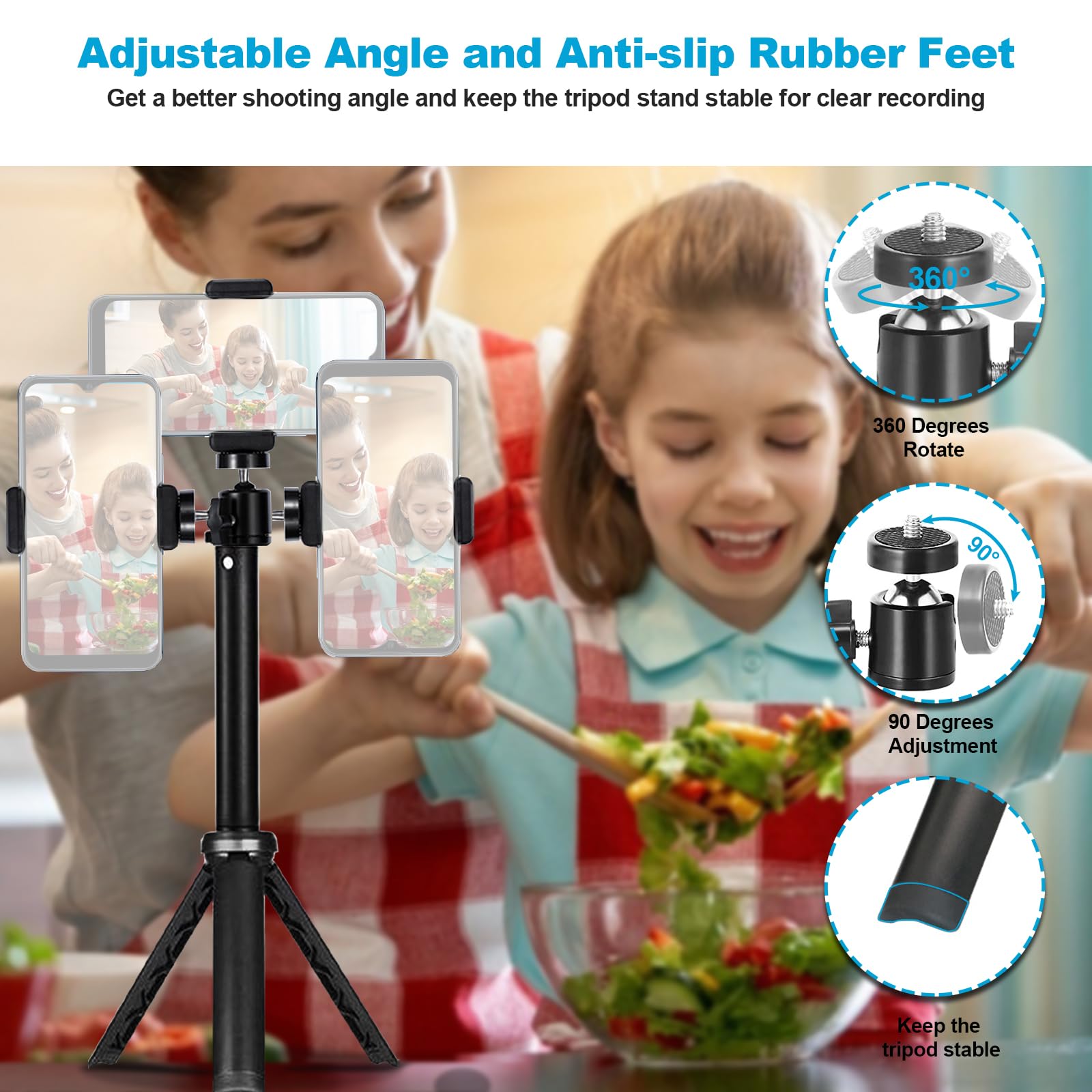 Nexigo Lightweight Mini Tripod For Camera/Phone/Webcam, Extendable Stand, For Nexigo Logitech Webcam C920 C922 C925E C922X C930E